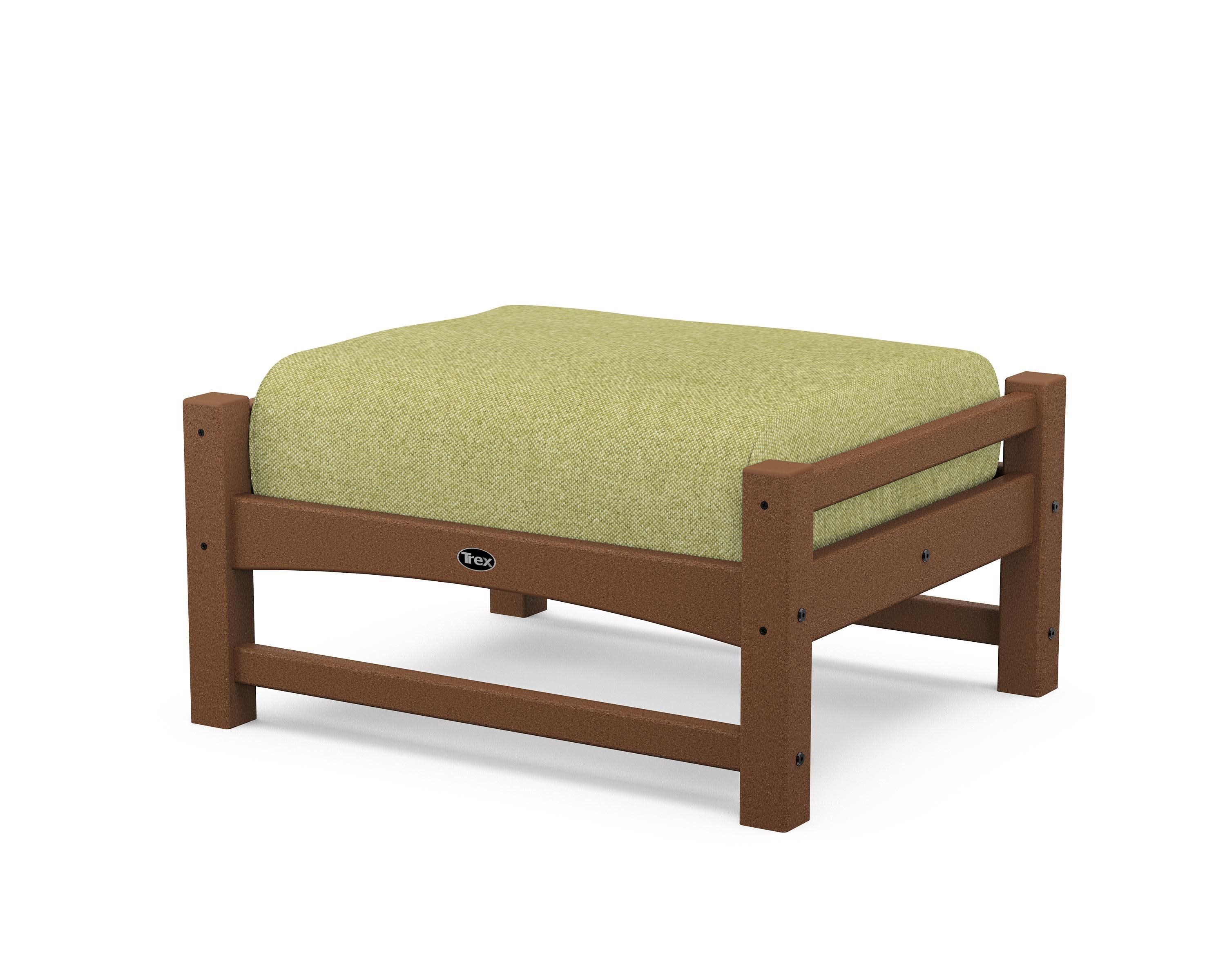Rockport Club Ottoman in Tree House / Chartreuse Boucle