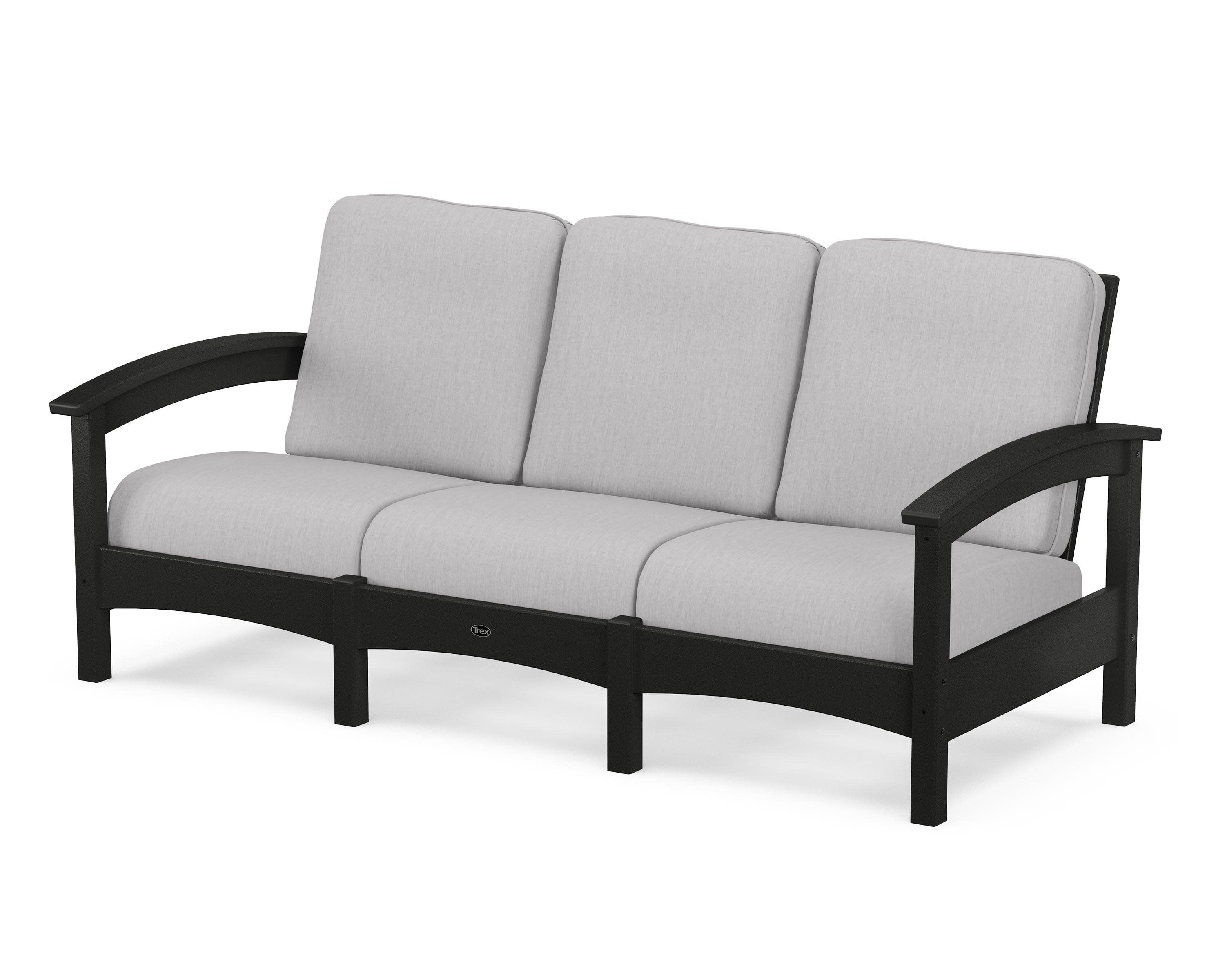 Rockport Club Sofa in Charcoal Black / Granite