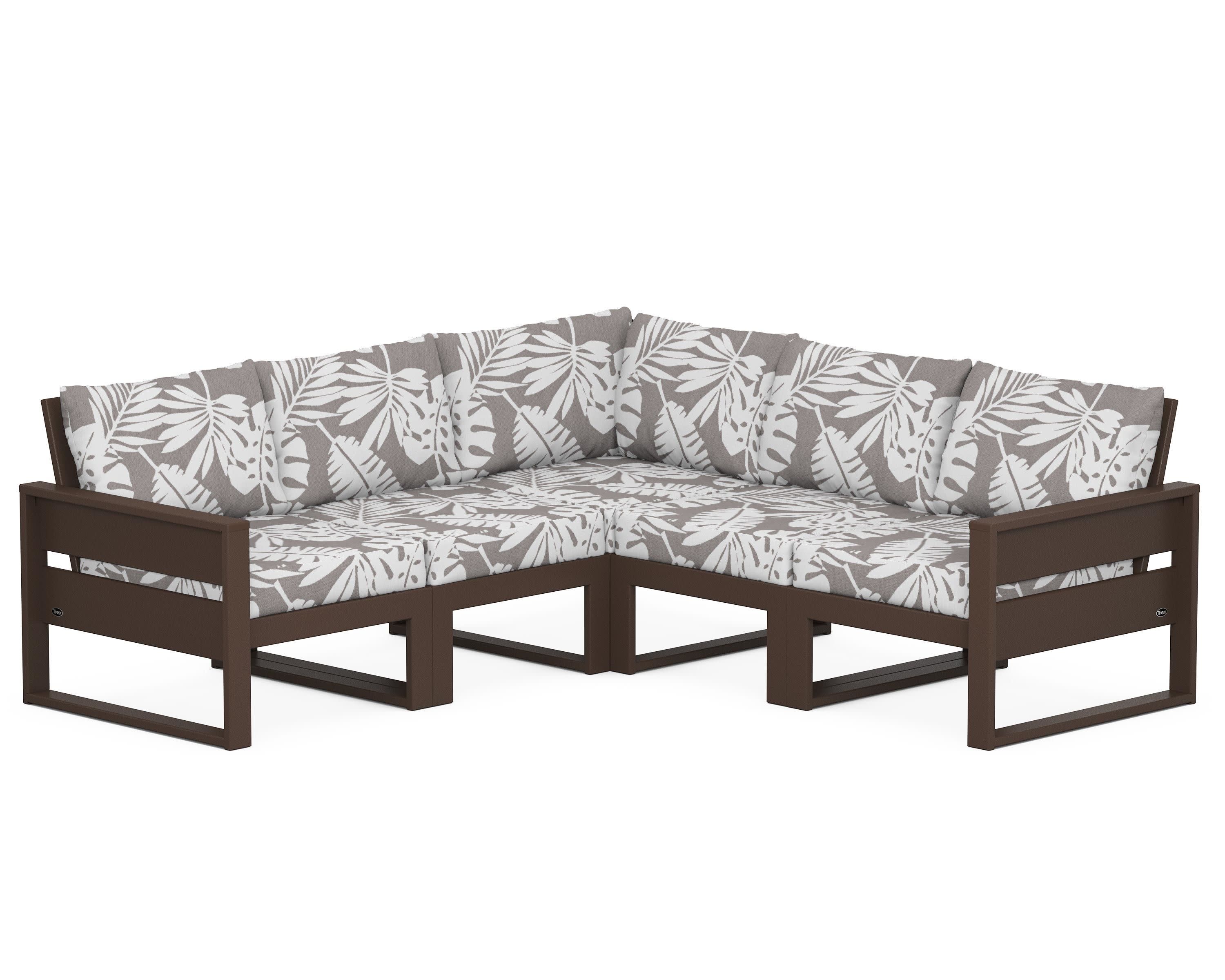Eastport 5-Piece Sectional in Vintage Lantern / Leaf Grey Mist