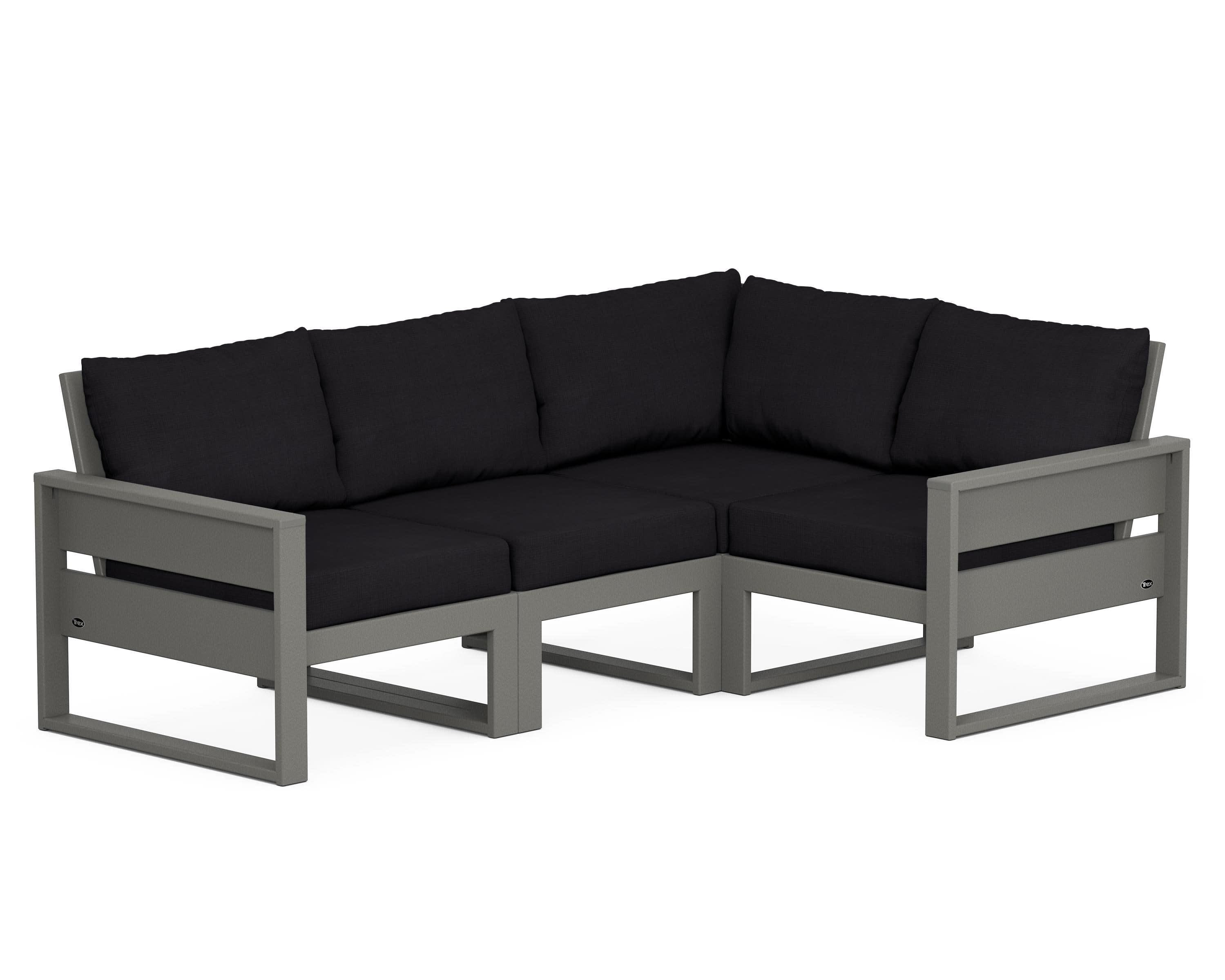 Eastport 4- Piece Sectional in Stepping Stone / Midnight Linen