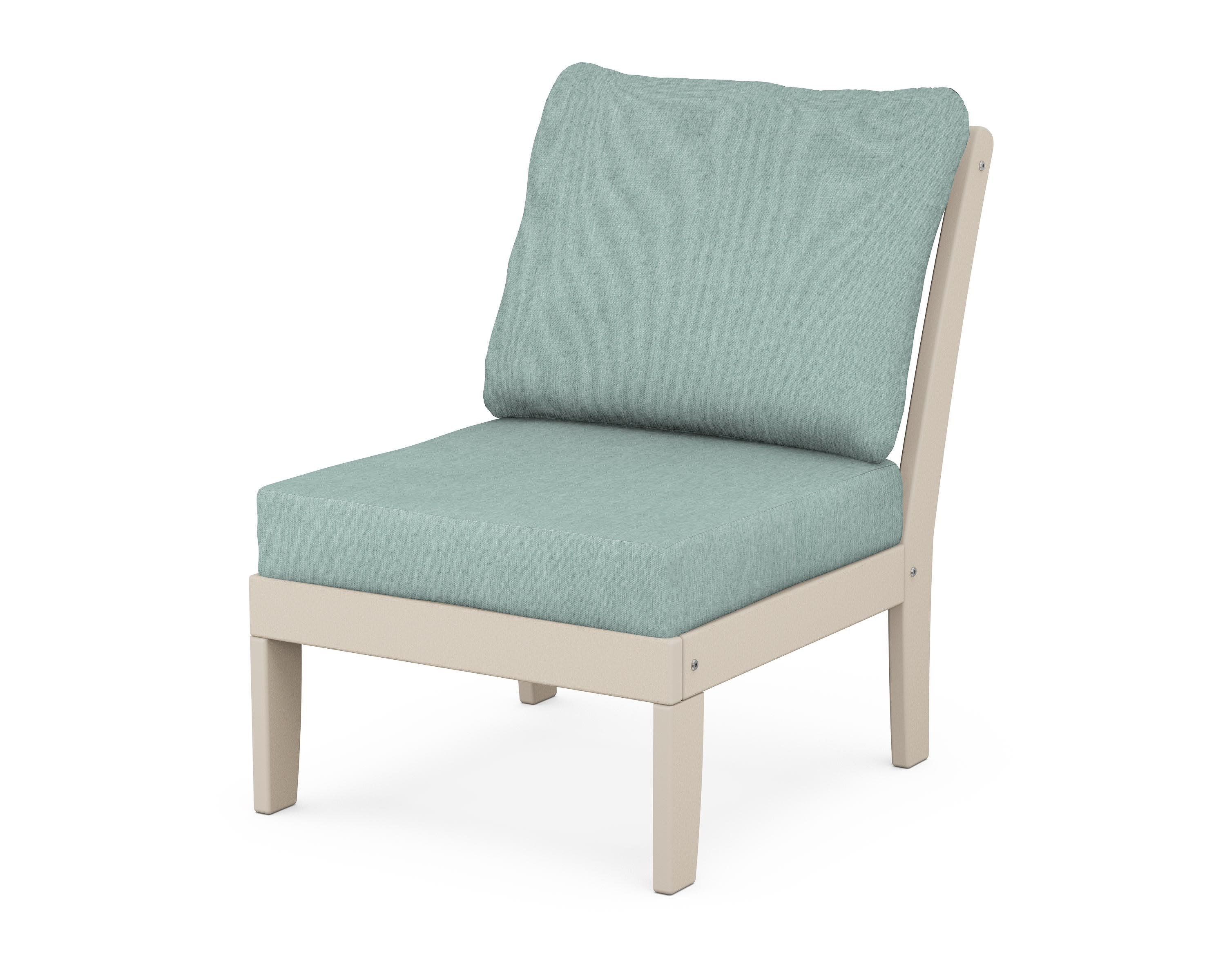 Yacht Club Modular Armless Chair in Sand Castle / Glacier Spa