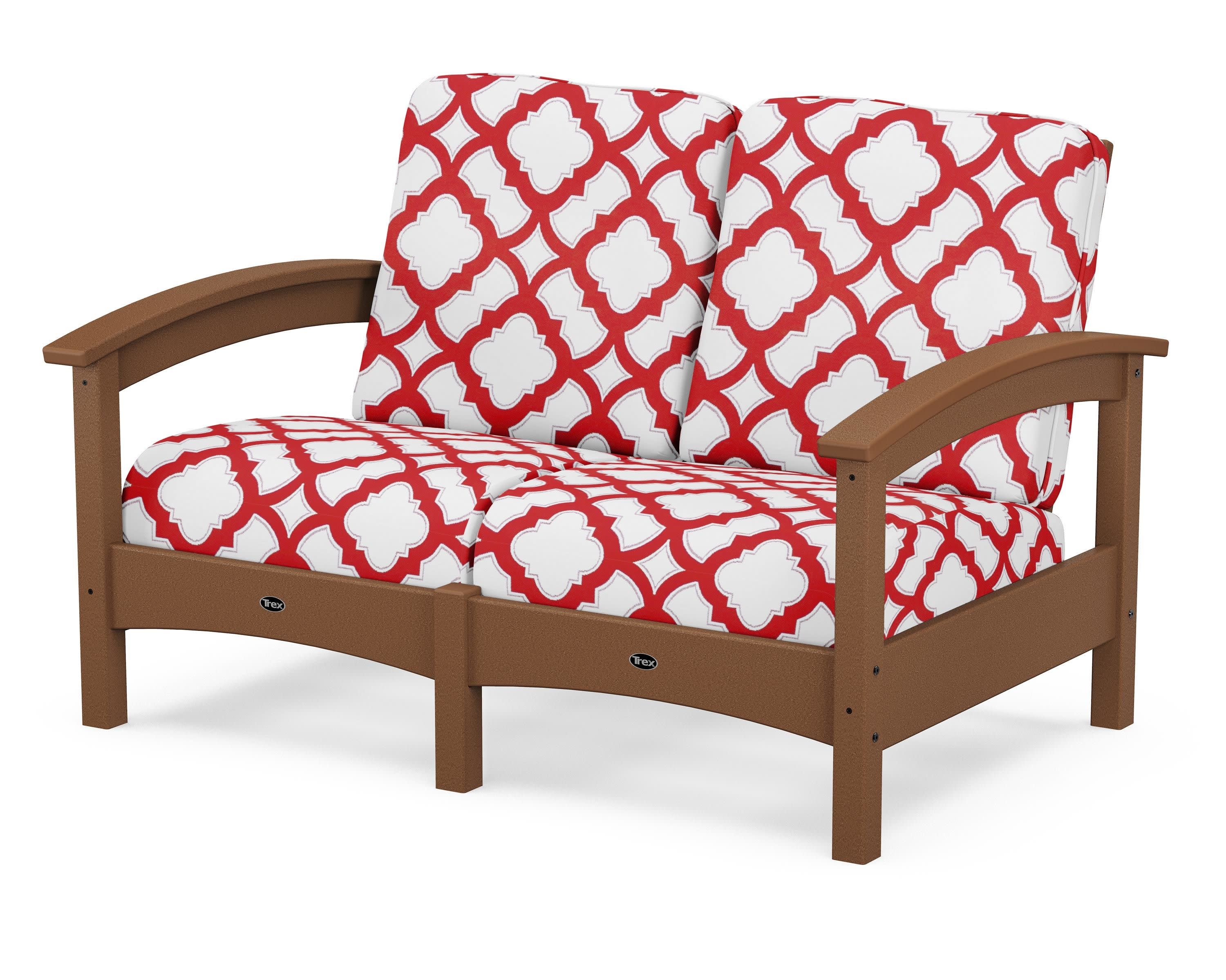 Rockport Club Loveseat in Tree House / Trellis Crimson