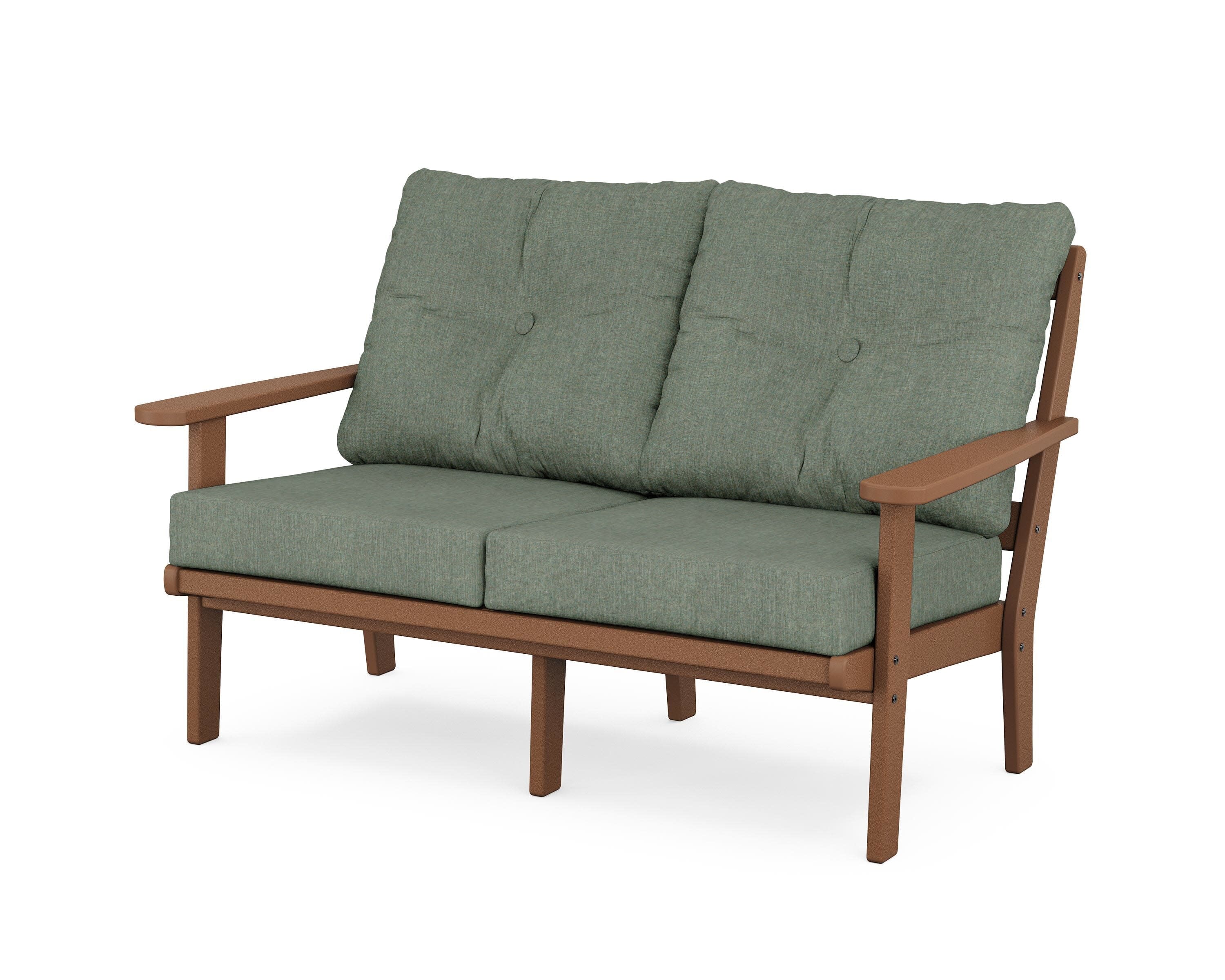Cape Cod Deep Seating Loveseat in Tree House / Cast Sage