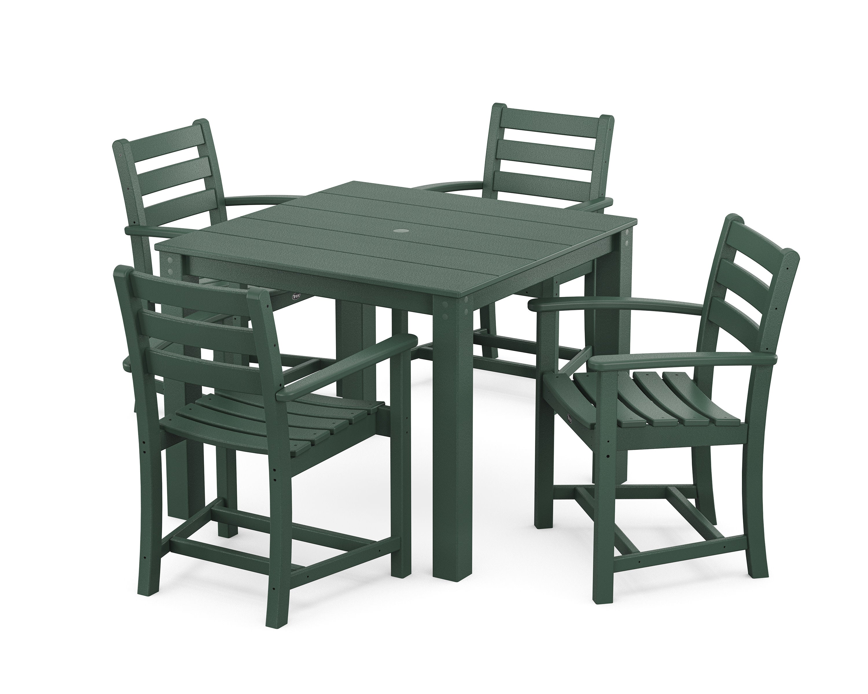 Monterey Bay 5-Piece Parsons Dining Set in Rainforest Canopy