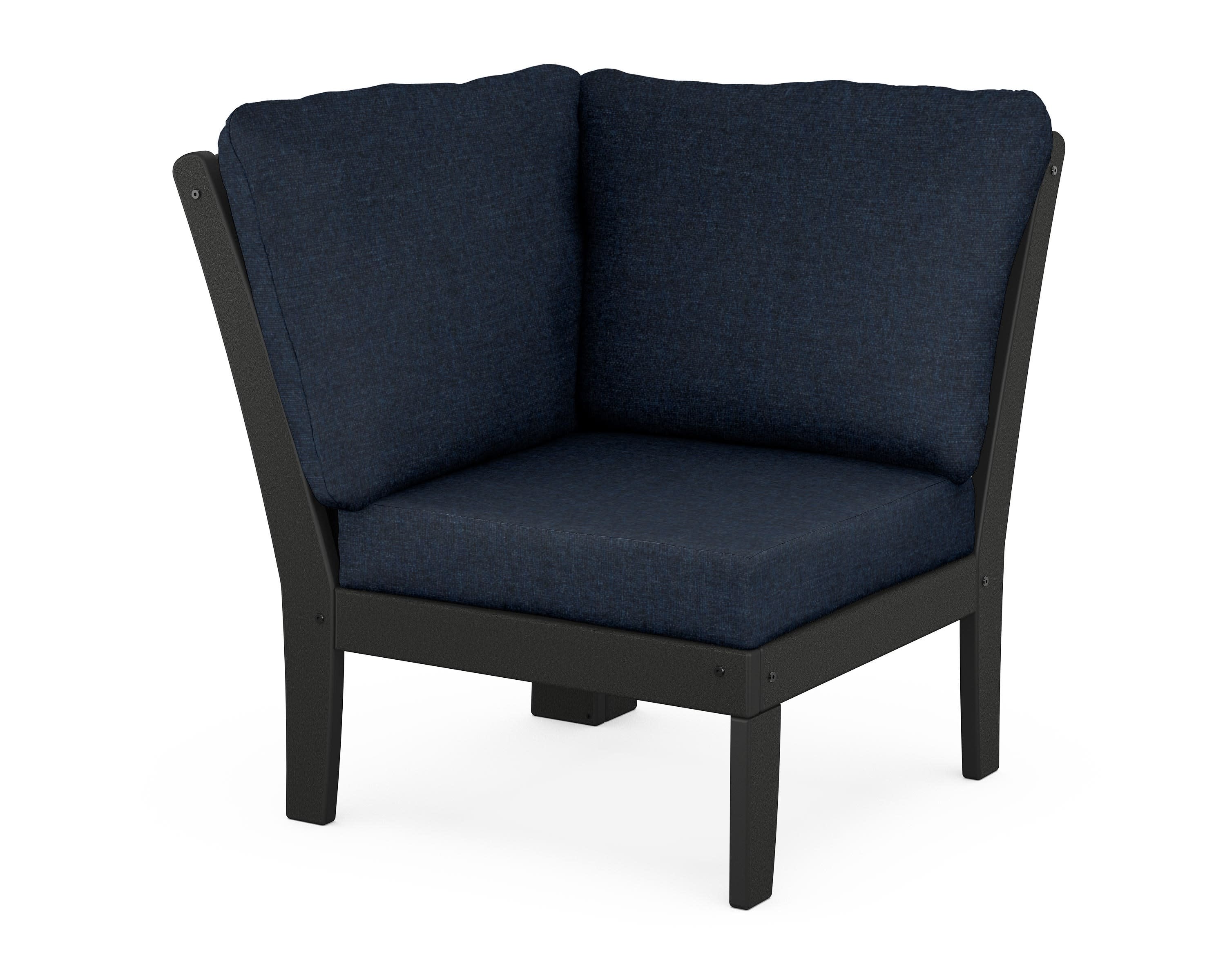 Yacht Club Modular Corner Chair in Charcoal Black / Marine Indigo