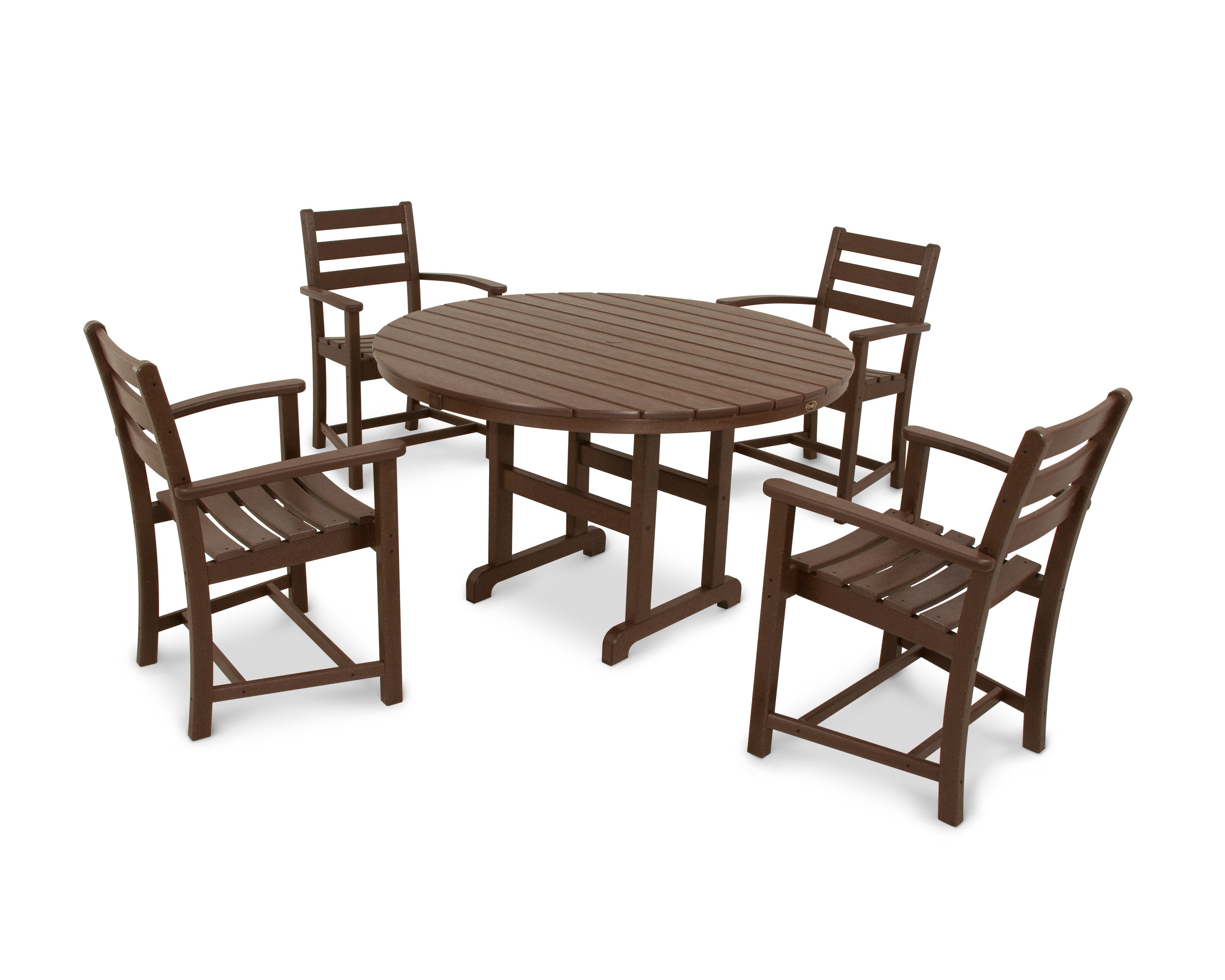 Monterey Bay 5-Piece Round Dining Set in Vintage Lantern