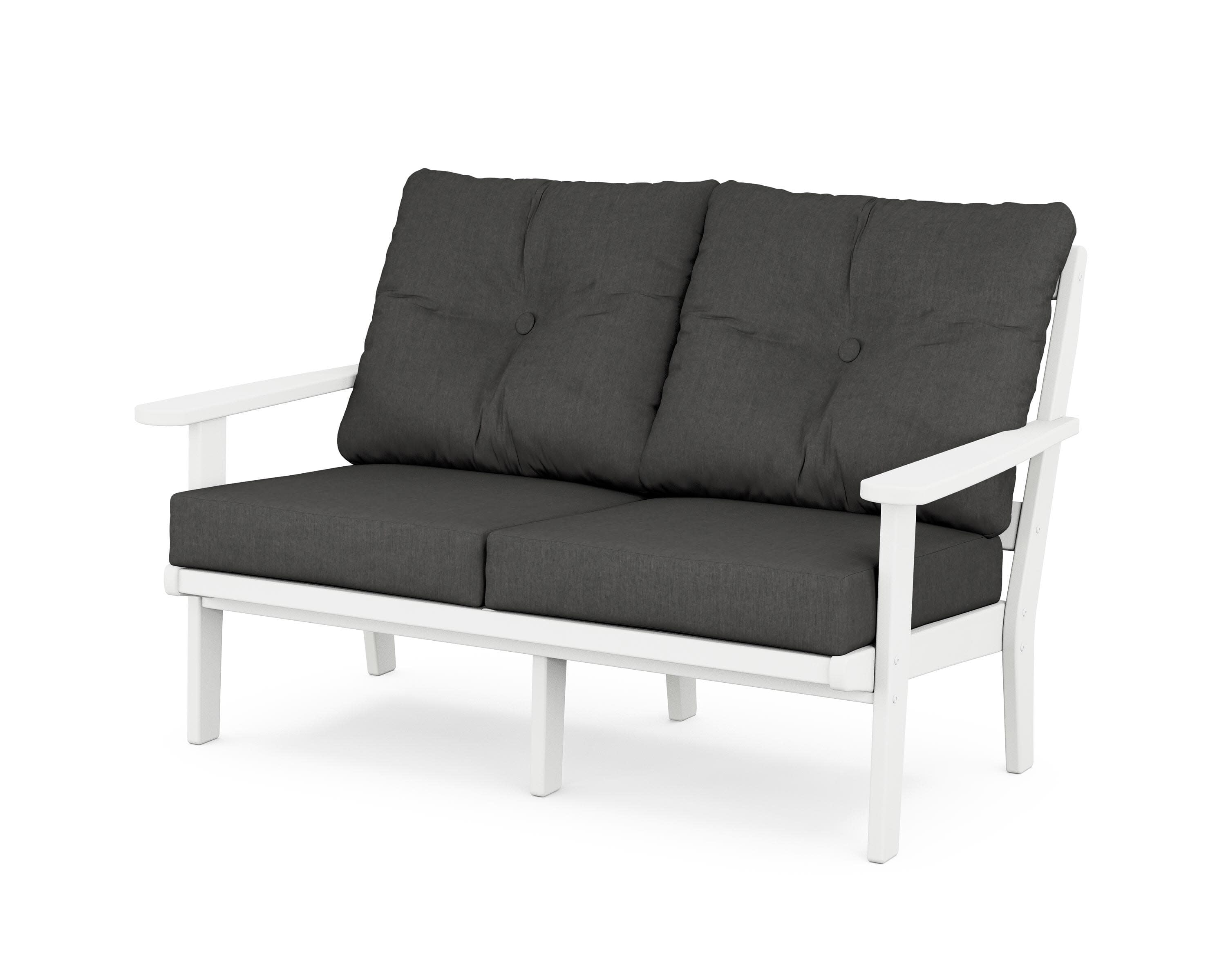 Cape Cod Deep Seating Loveseat in Classic White / Spectrum Carbon