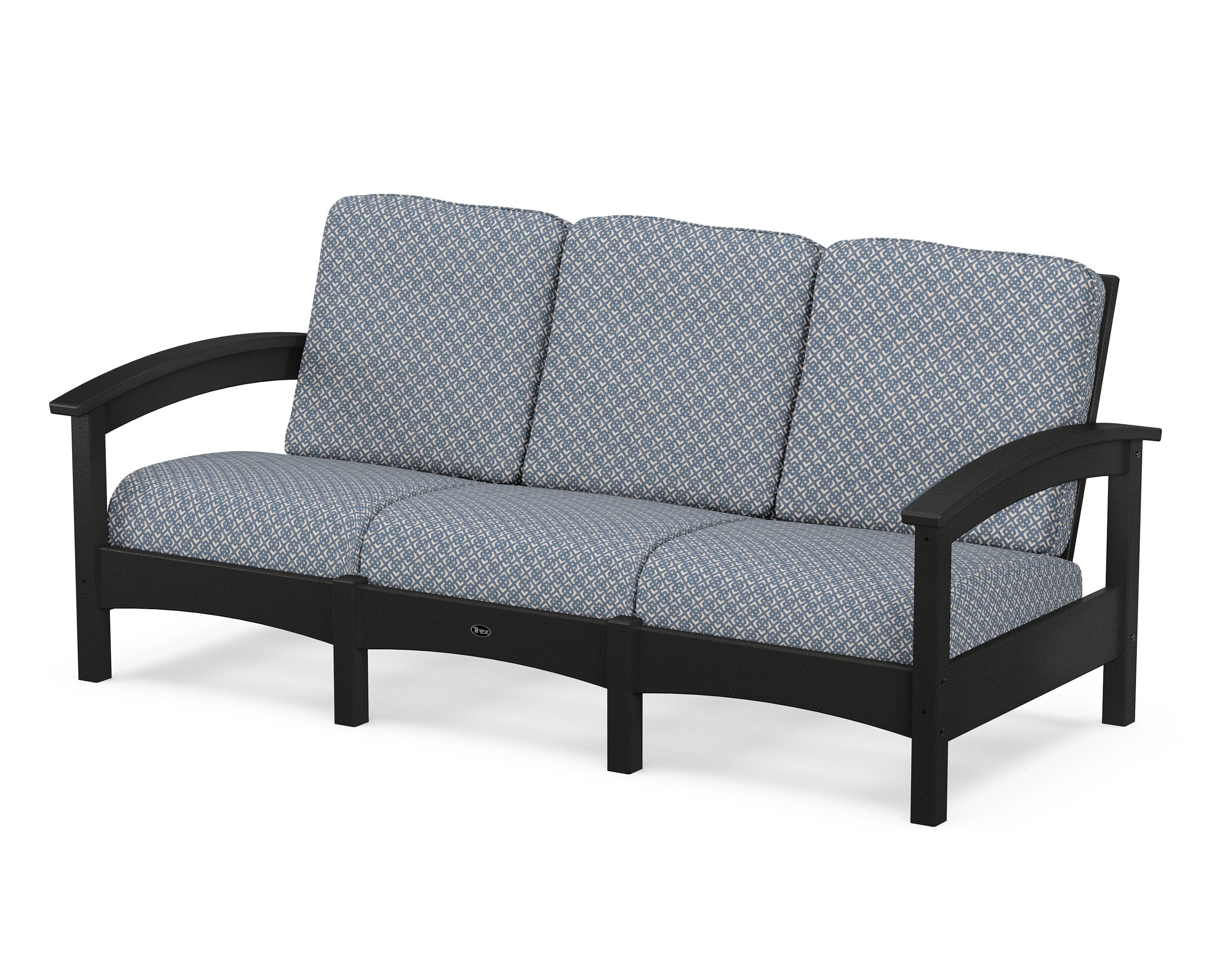 Rockport Club Sofa in Charcoal Black / Hopscotch