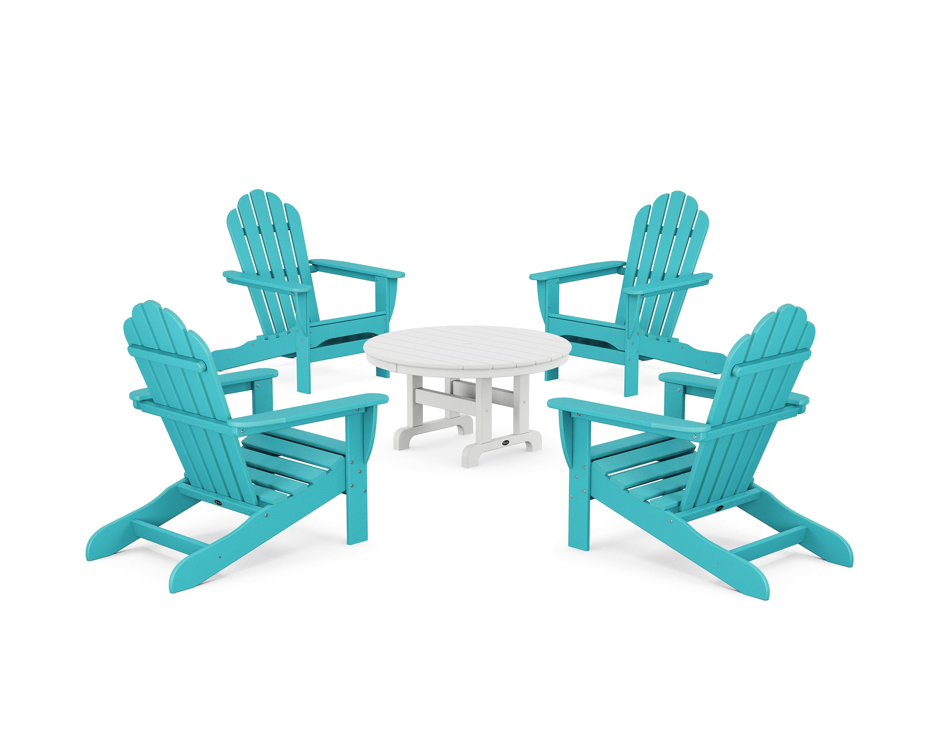 5-Piece Monterey Bay Adirondack Chair Conversation Group in Aruba
