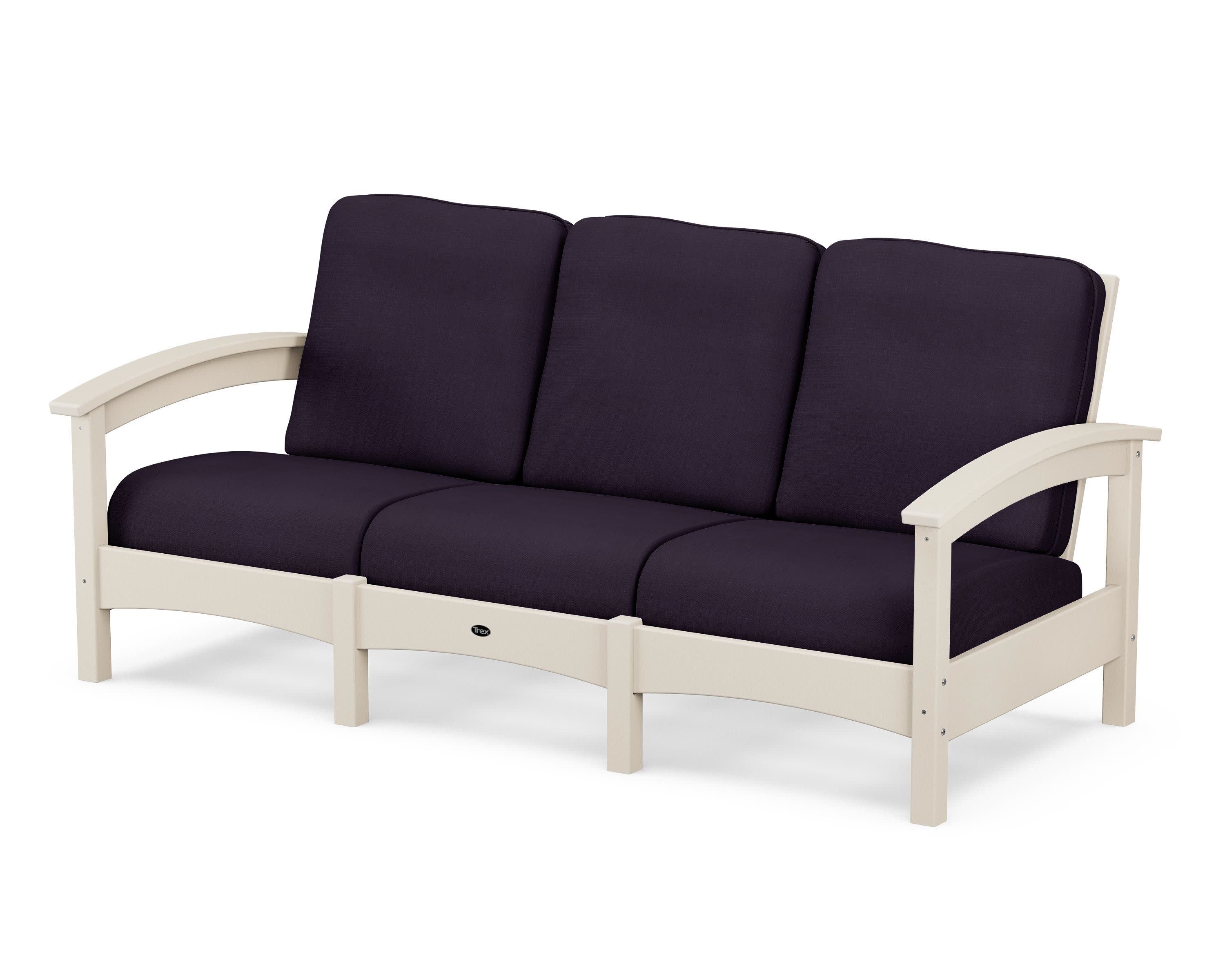 Rockport Club Sofa in Sand Castle / Navy Linen