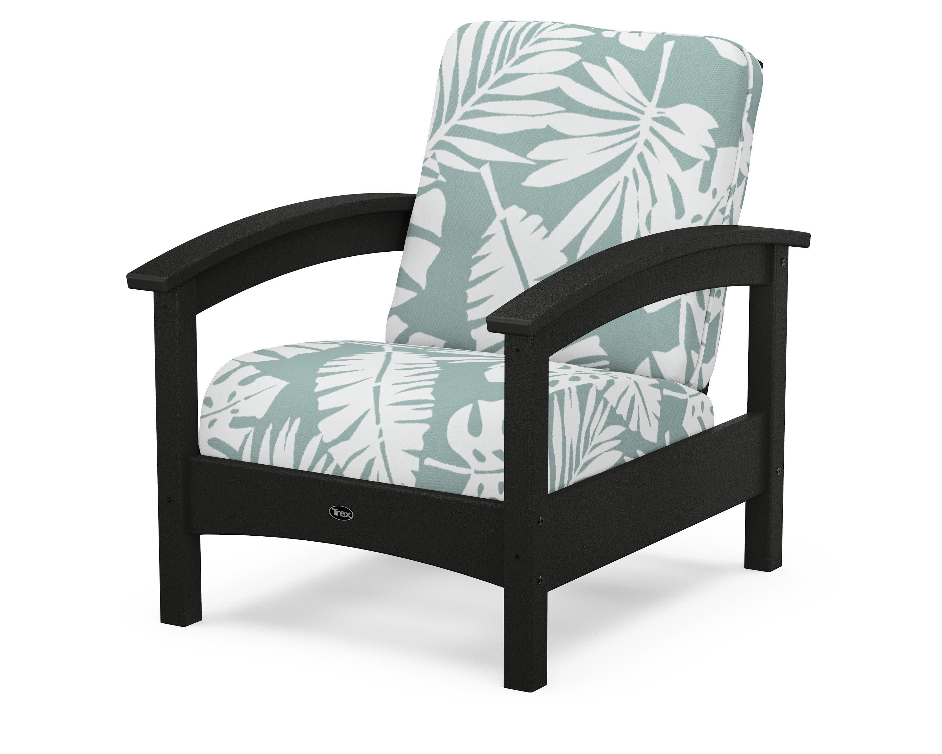 Rockport Club Chair in Charcoal Black / Leaf Glacier Spa