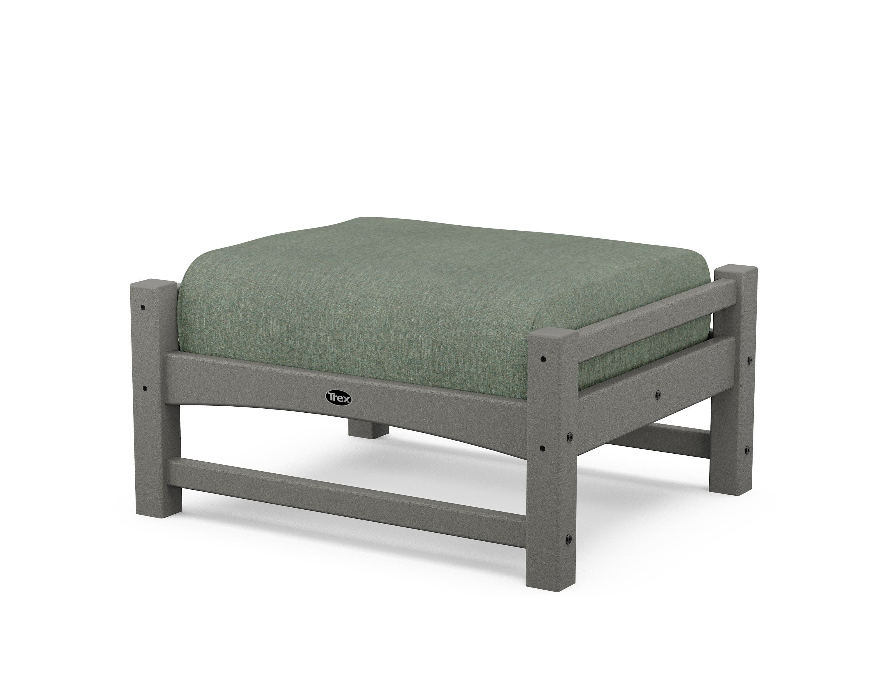 Rockport Club Ottoman in Stepping Stone / Cast Sage