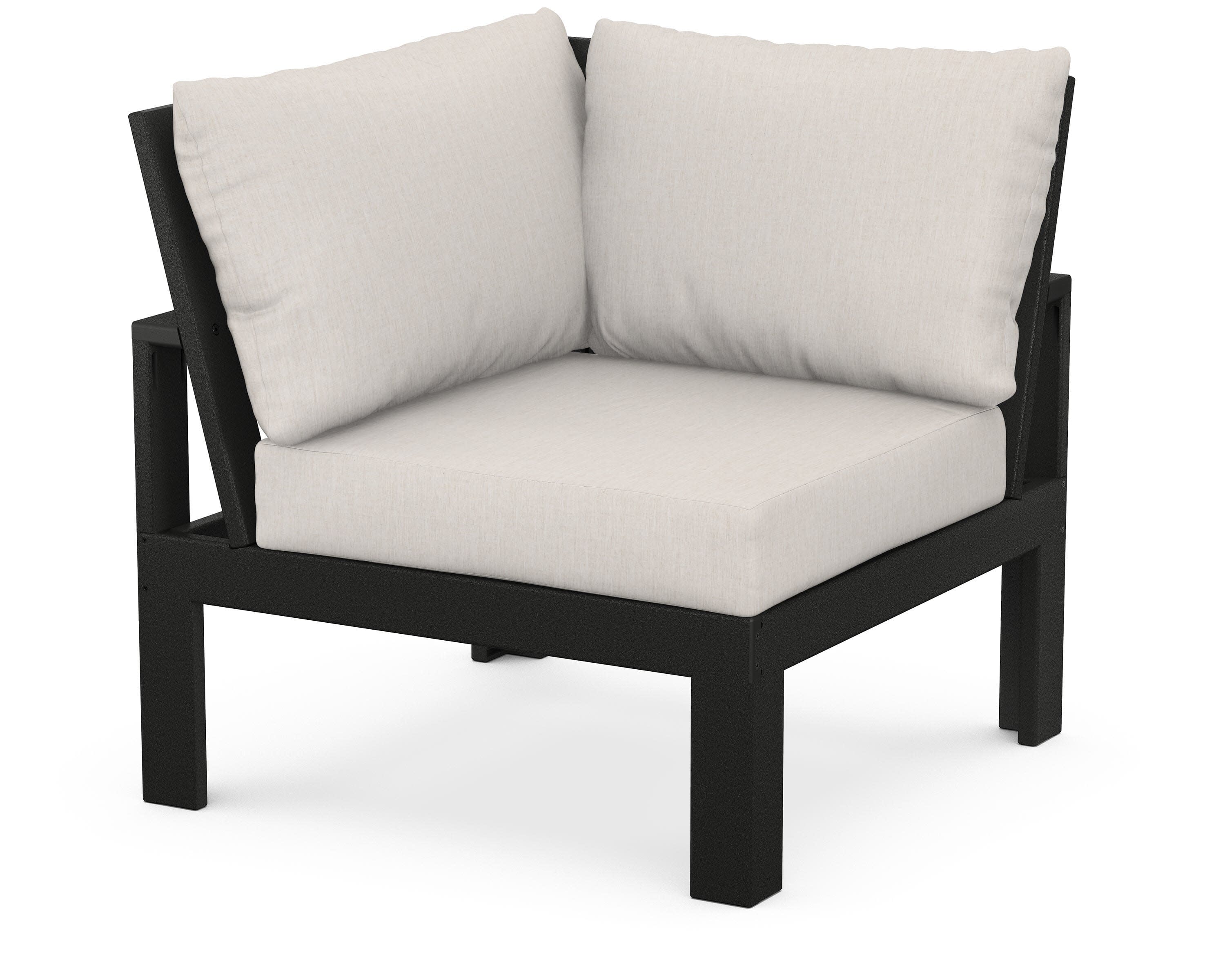 Modular Corner Chair in Black / Cast Ash