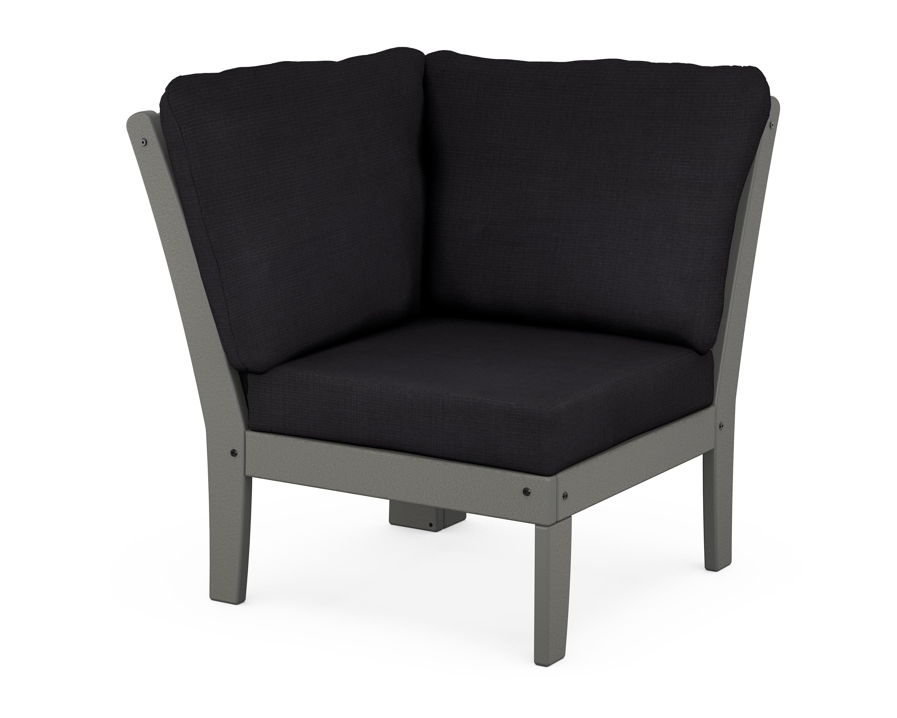 Yacht Club Modular Corner Chair in Stepping Stone / Midnight Linen