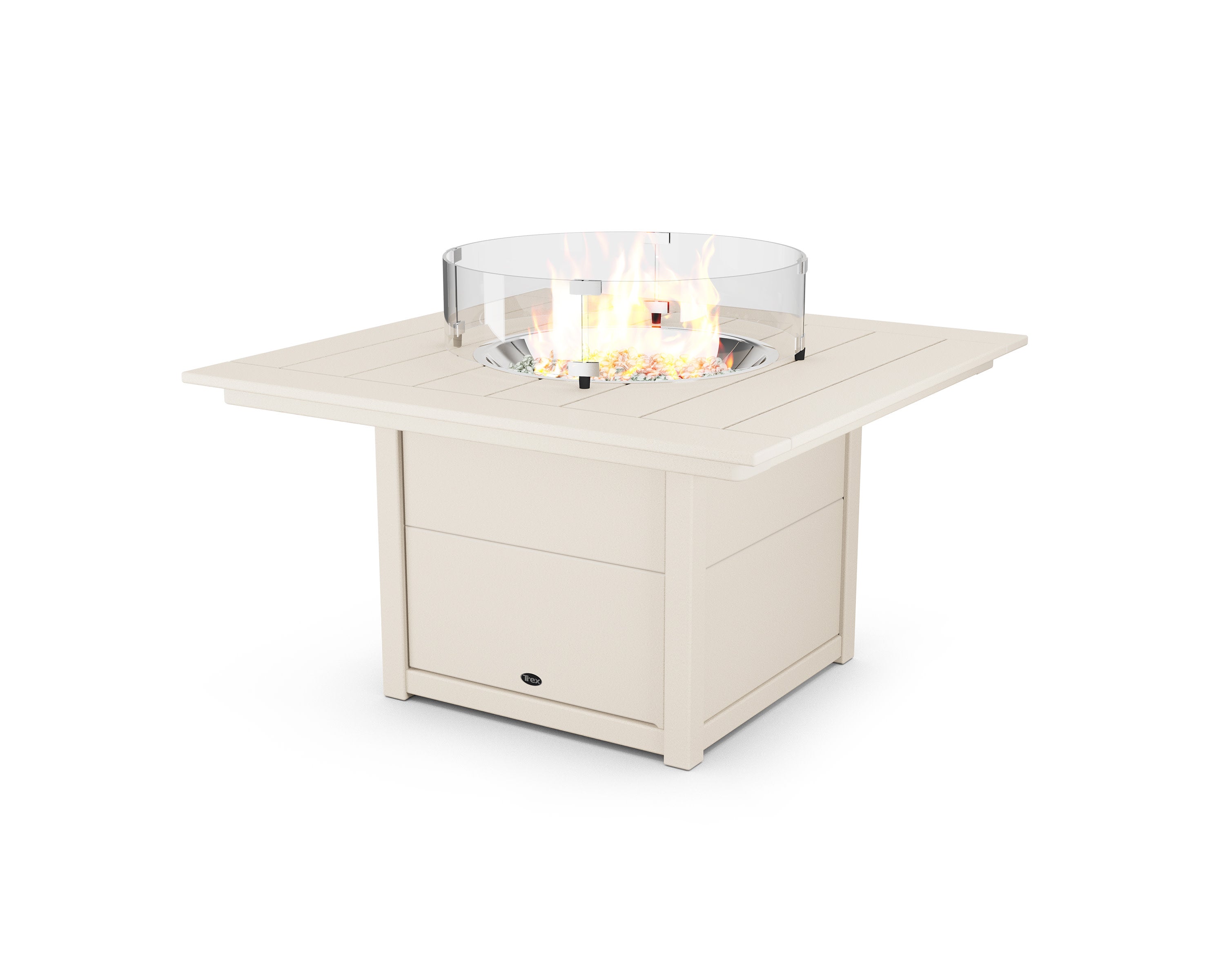 Trex Square 42 Fire Pit Table in Sand Castle