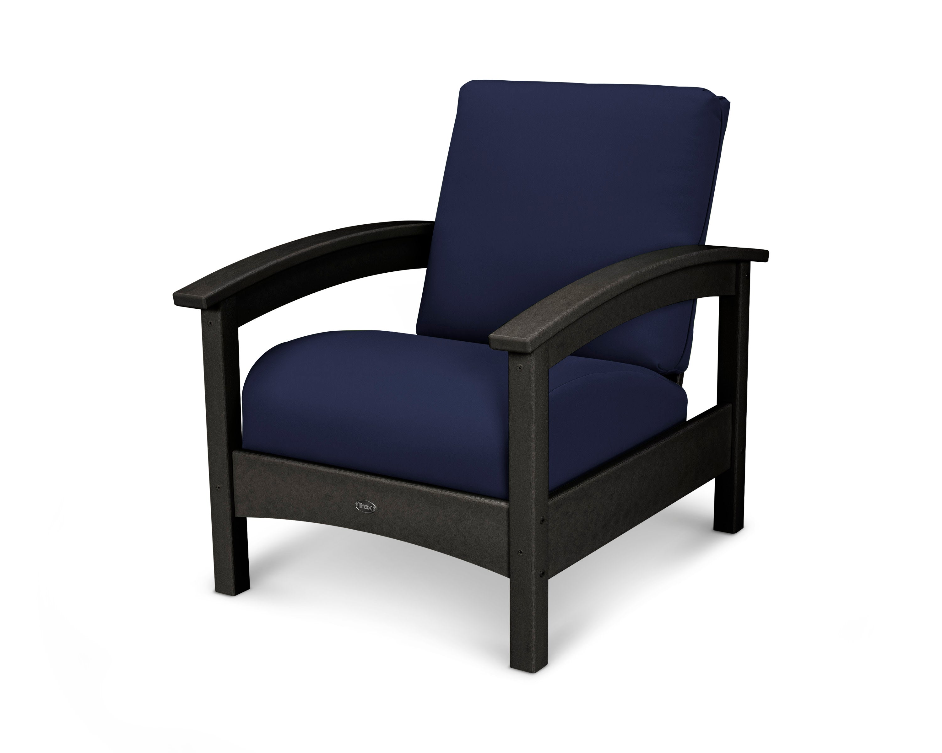 Rockport Club Chair in Charcoal Black / Navy