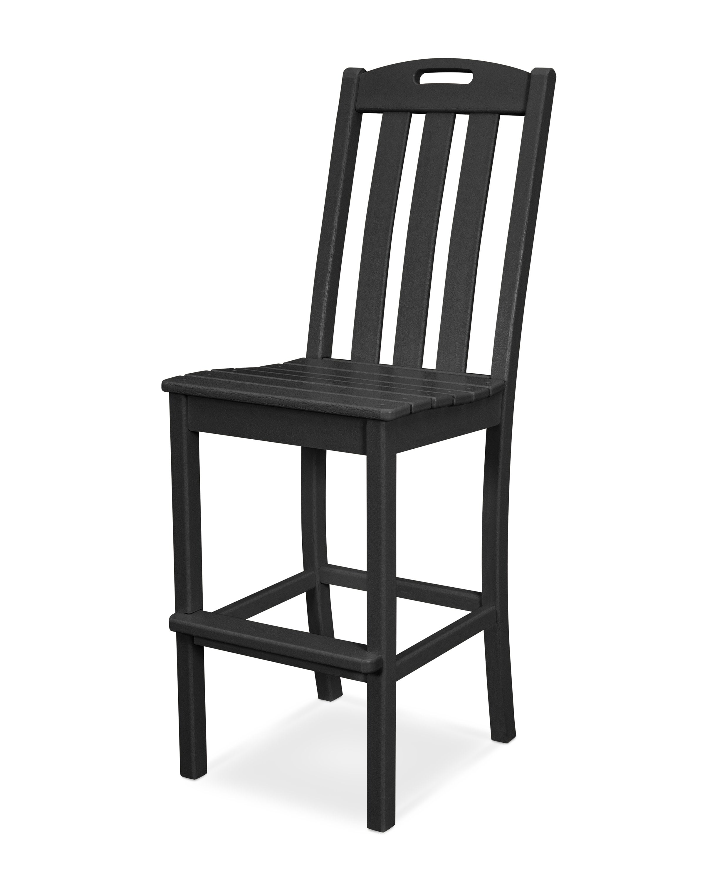 Yacht Club Bar Side Chair in Charcoal Black