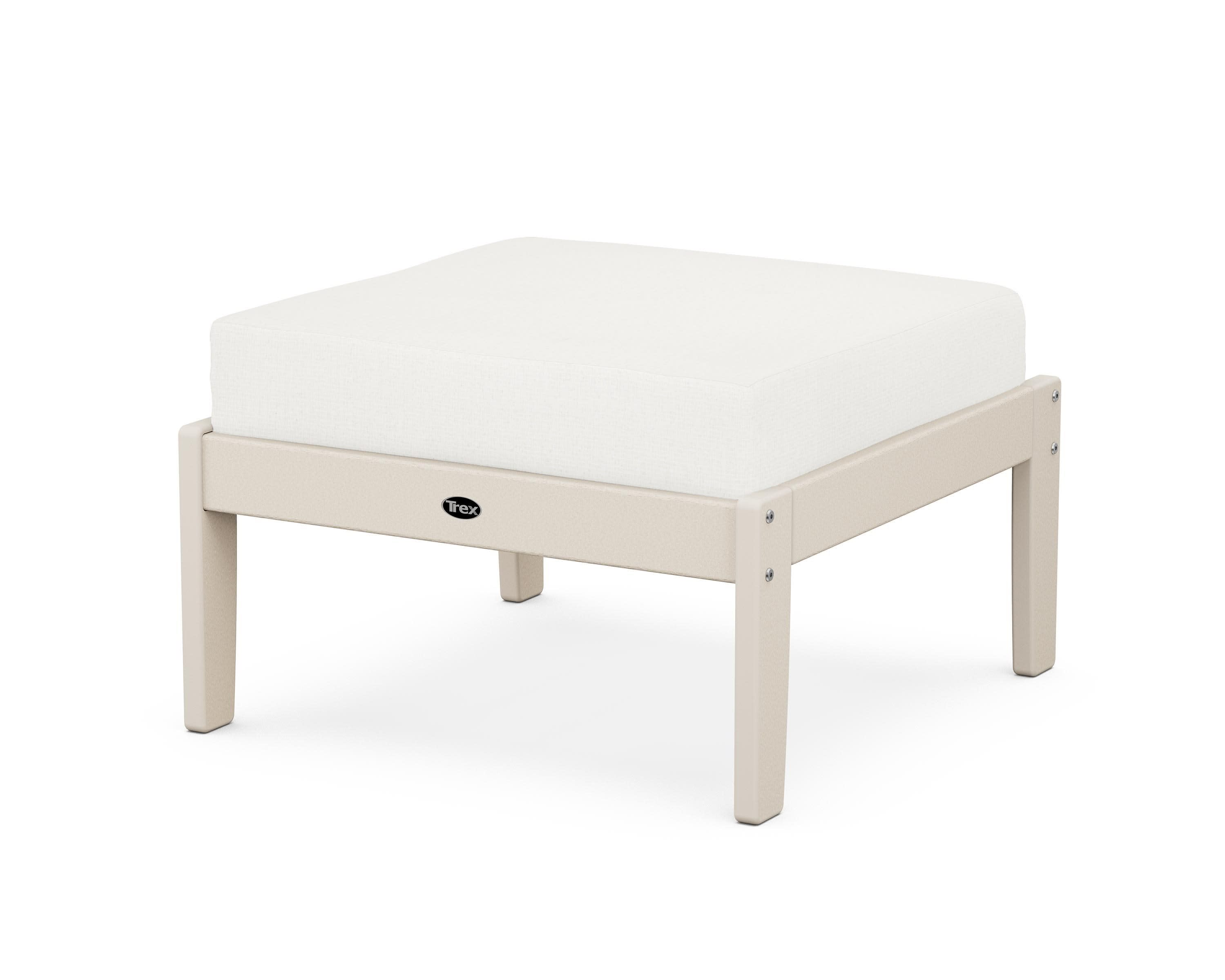 Yacht Club Deep Seating Ottoman in Sand Castle / Natural Linen