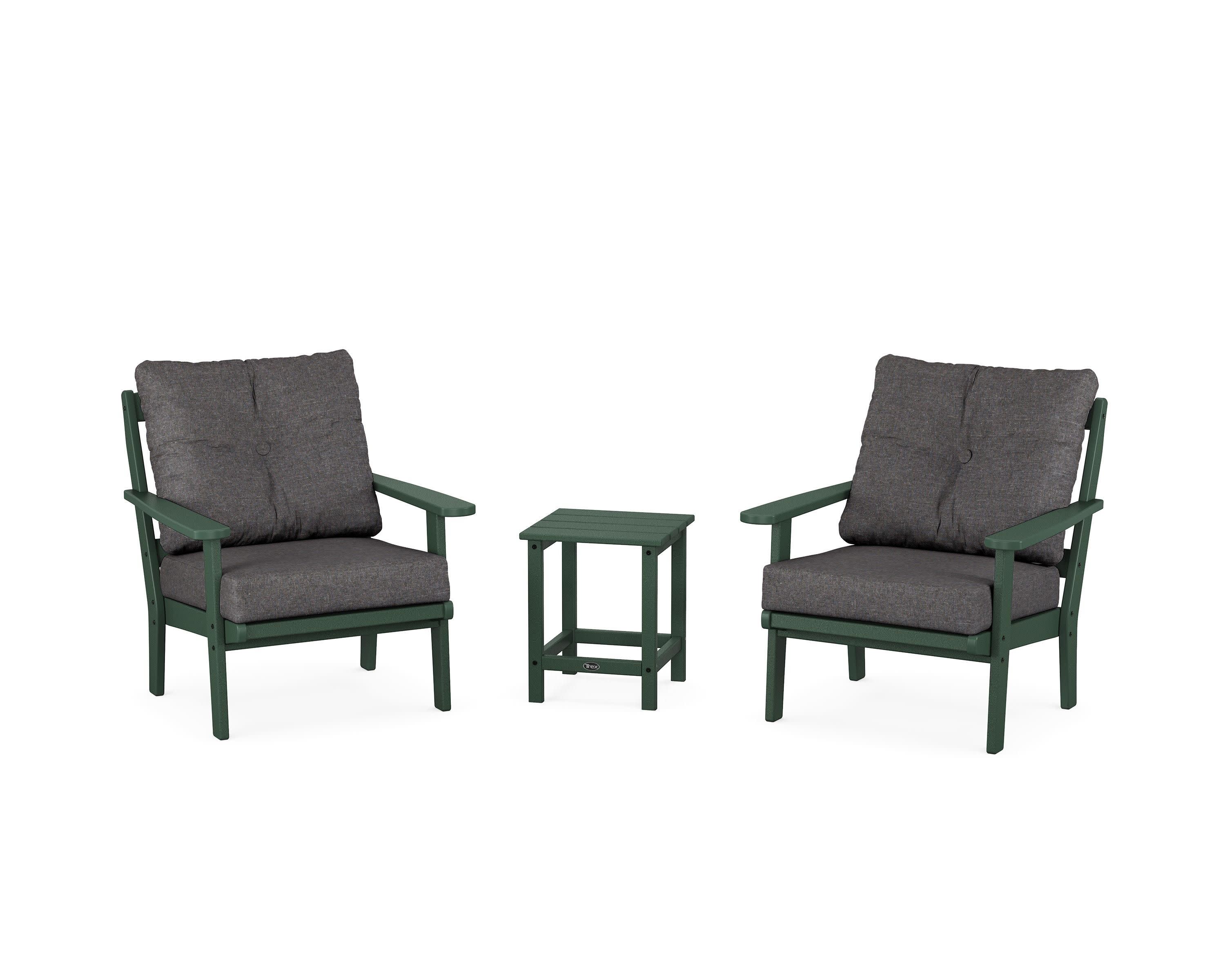 Cape Cod 3-Piece Deep Seating Set in Rainforest Canopy / Ash Charcoal
