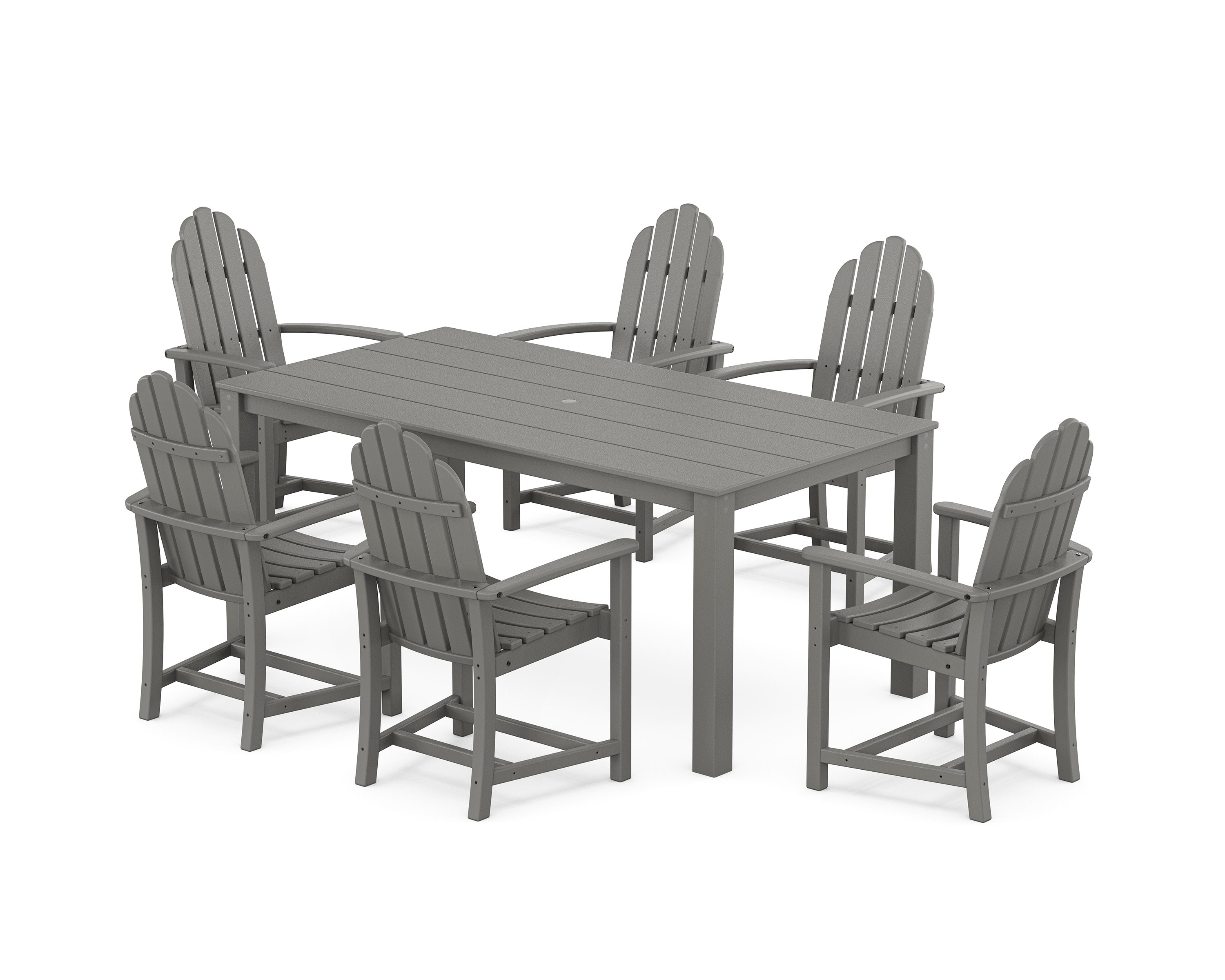 Cape Cod Adirondack 7-Piece Parsons Dining Set in Stepping Stone