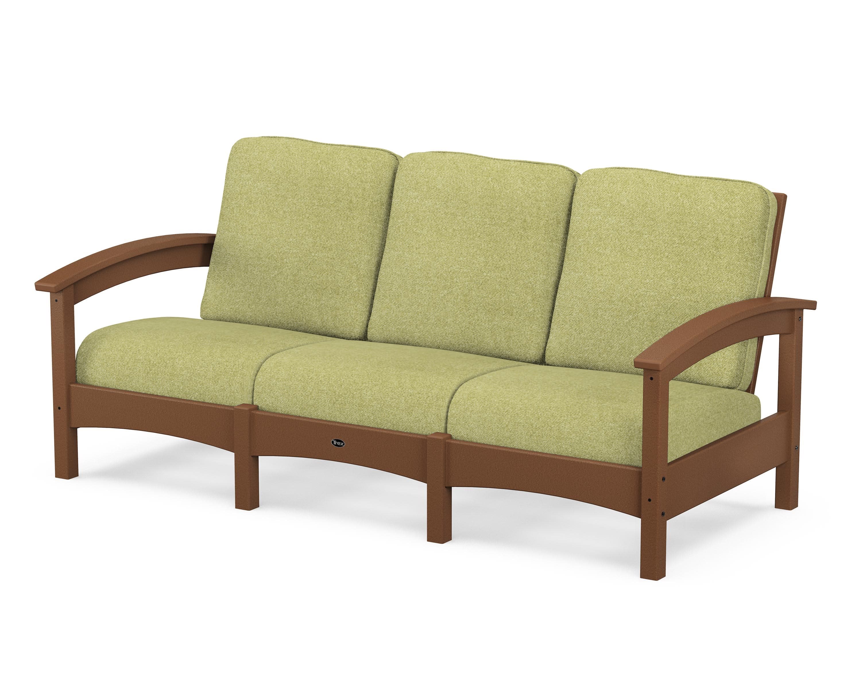 Rockport Club Sofa in Tree House / Chartreuse Boucle