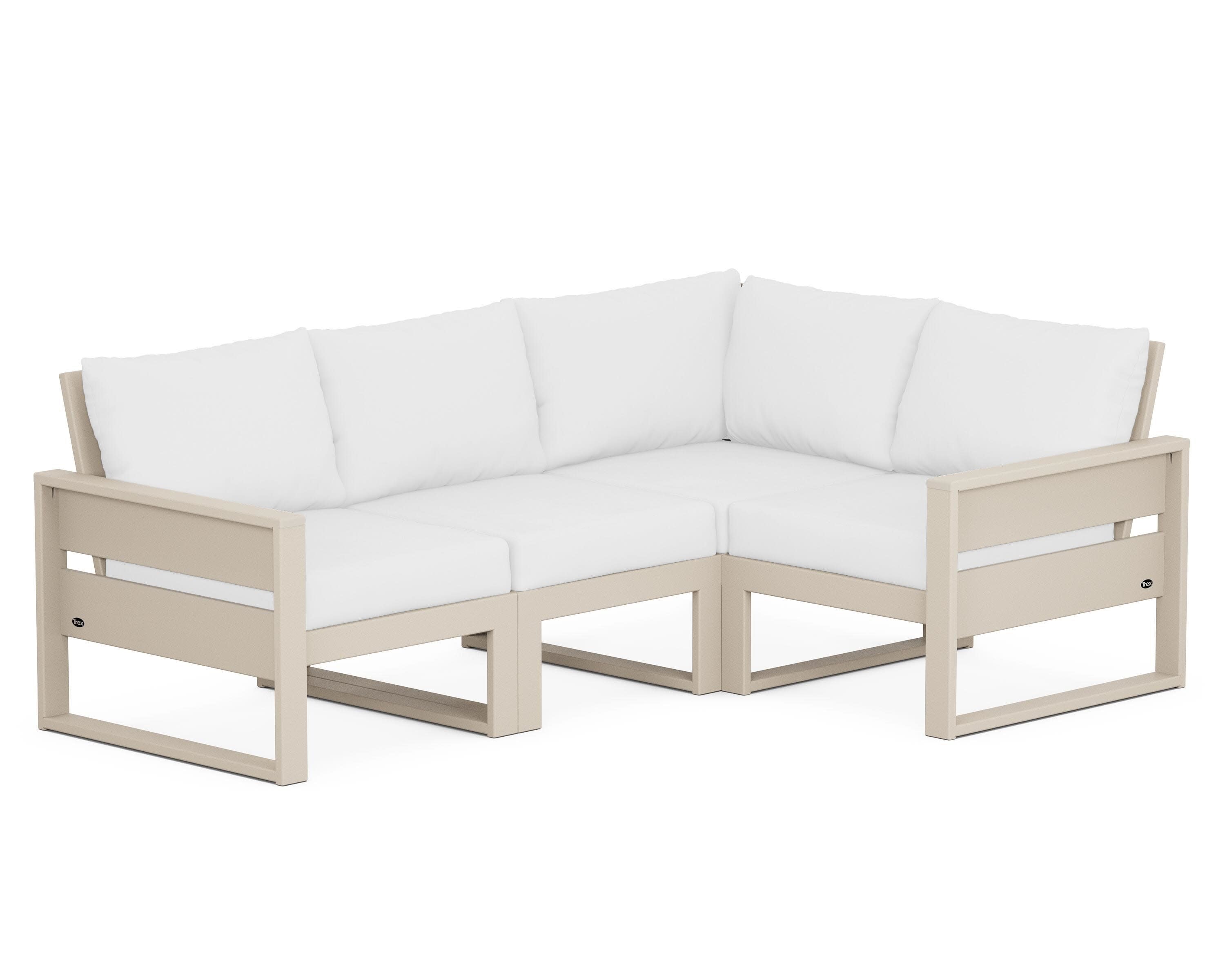 Eastport 4- Piece Sectional in Sand Castle / Natural