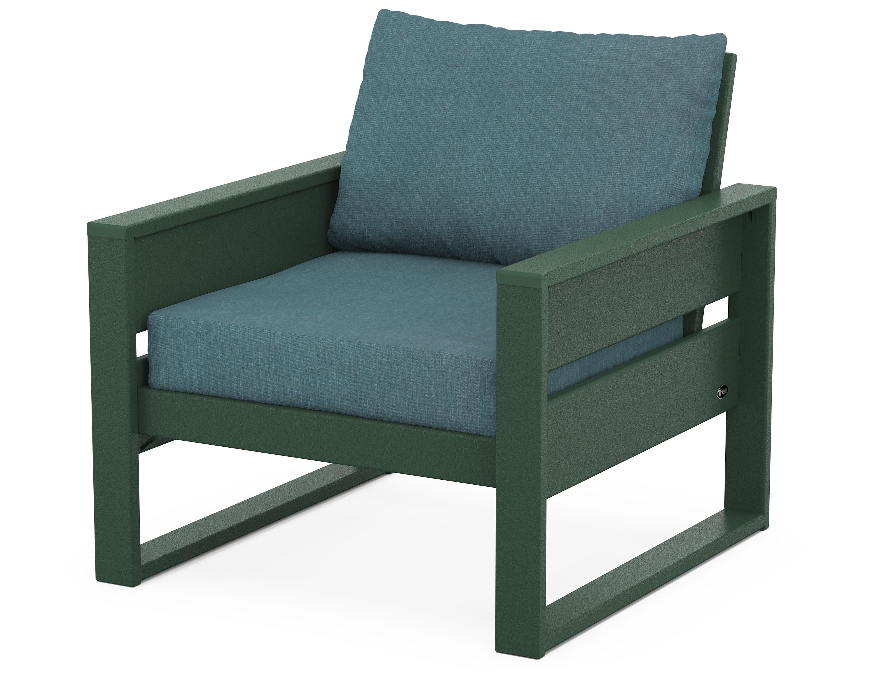 Eastport Club Chair in Rainforest Canopy / Ocean Teal