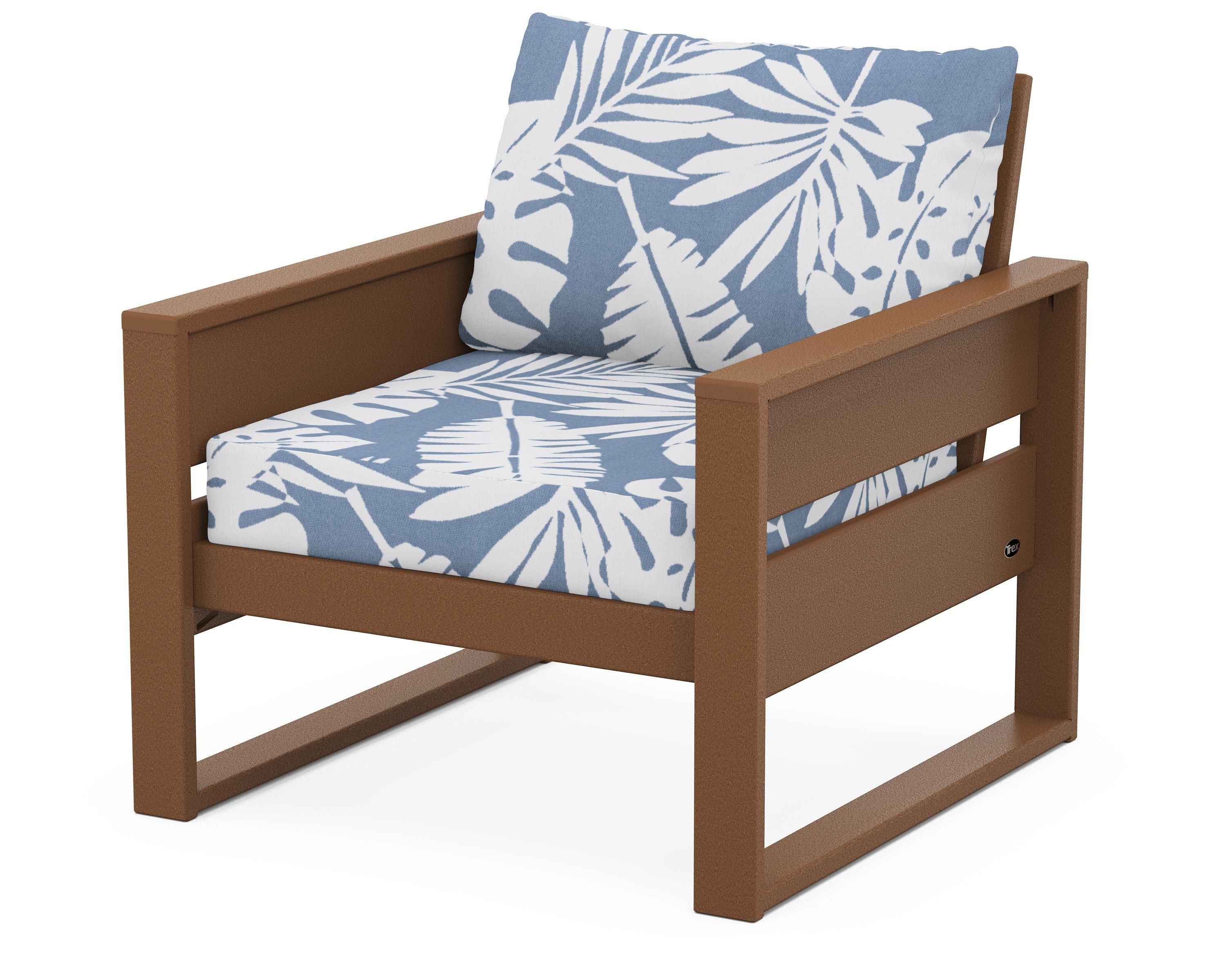 Eastport Club Chair in Tree House / Leaf Sky Blue