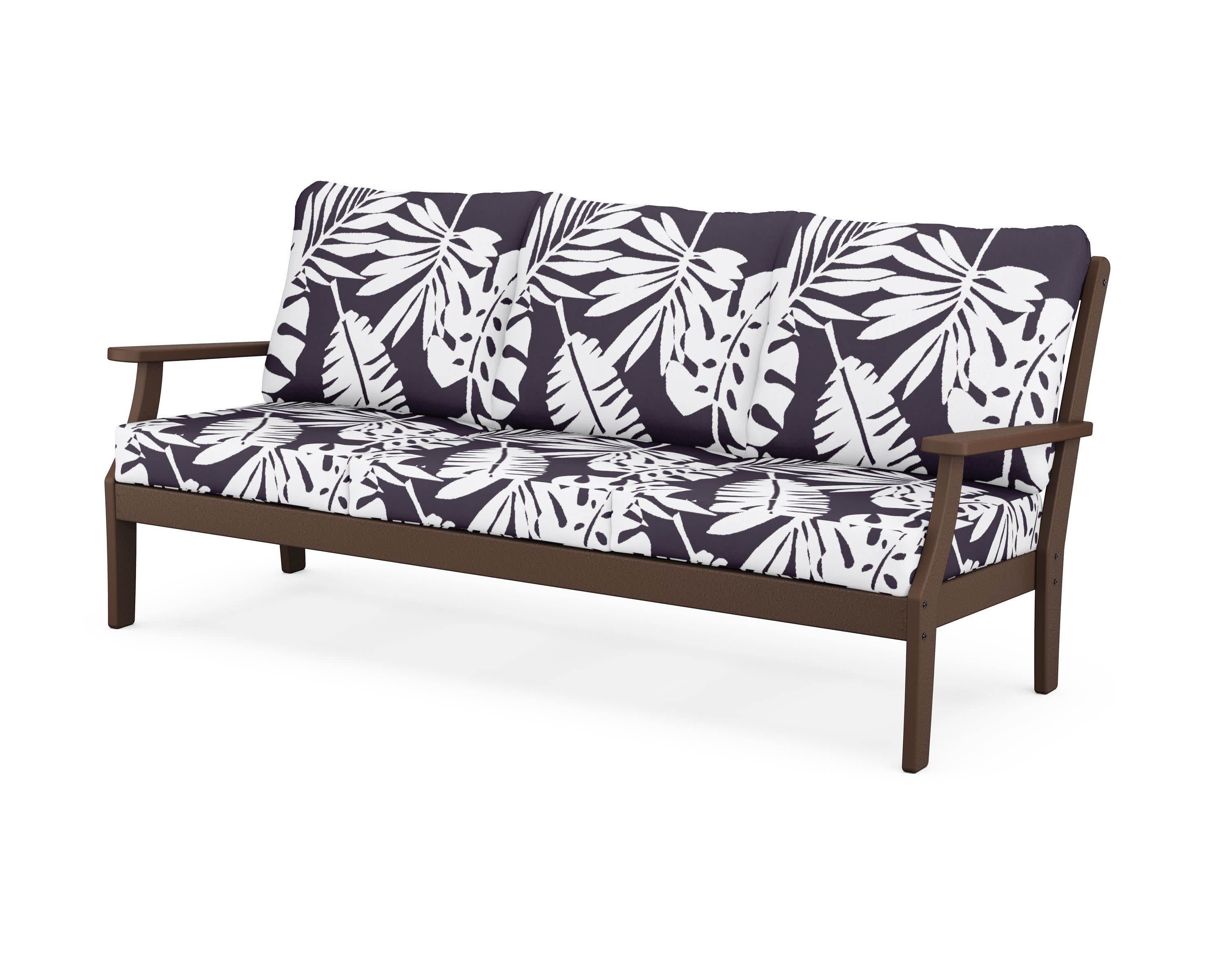 Yacht Club Deep Seating Sofa in Vintage Lantern / Leaf Navy