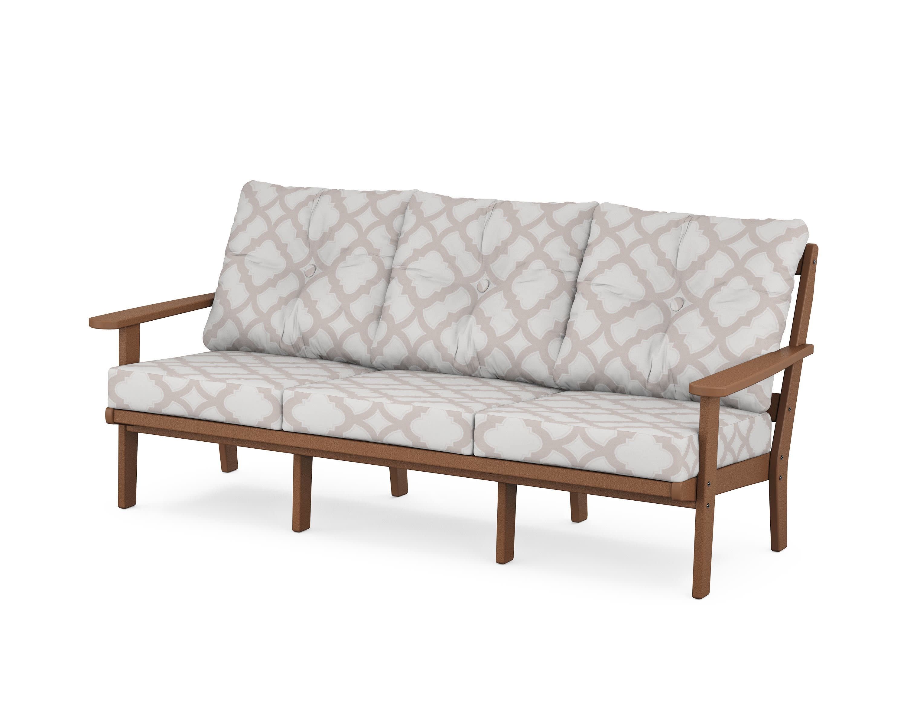 Cape Cod Deep Seating Sofa in Tree House / Trellis Dune Burlap