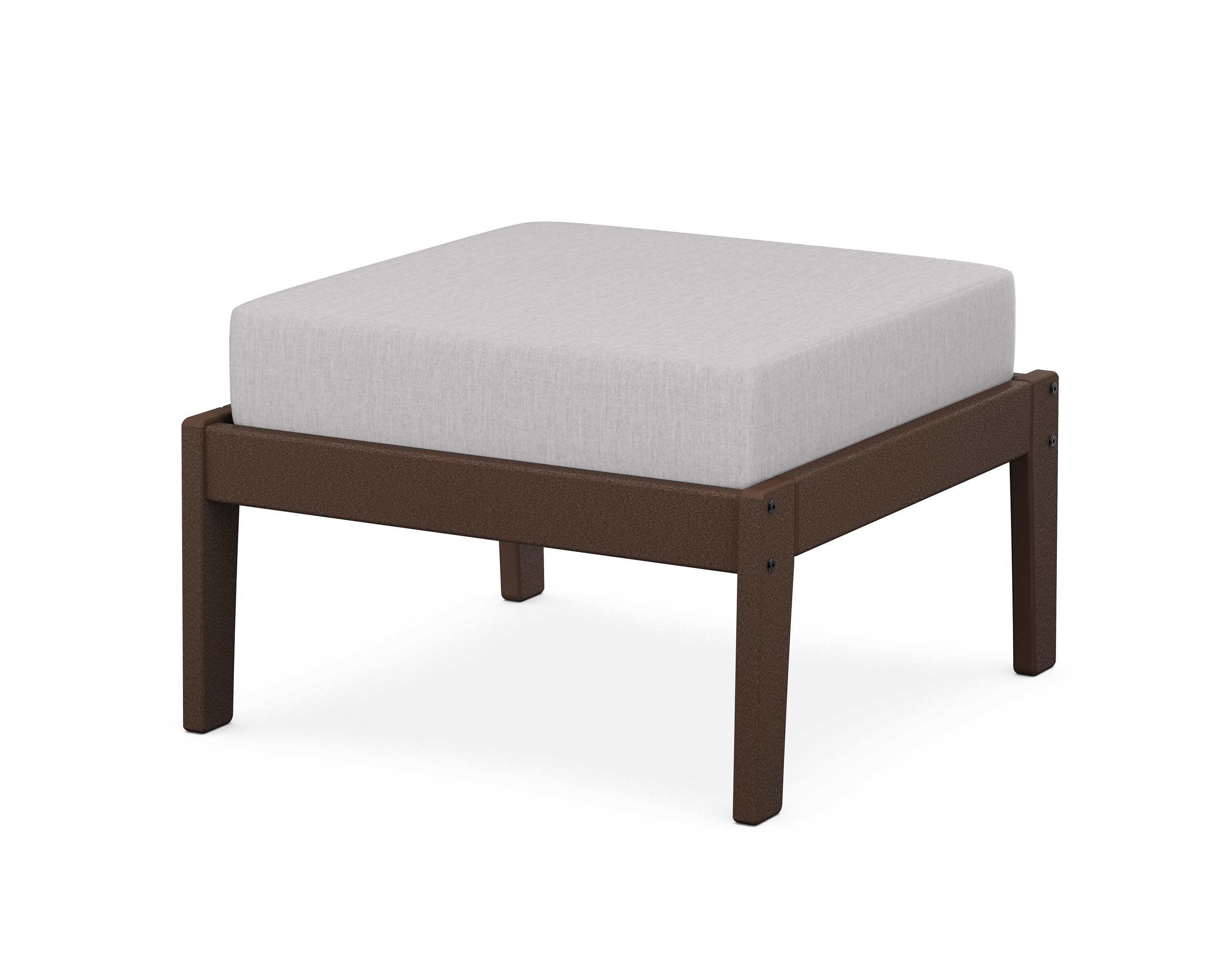 Deep Seating Ottoman in Mahogany / Granite