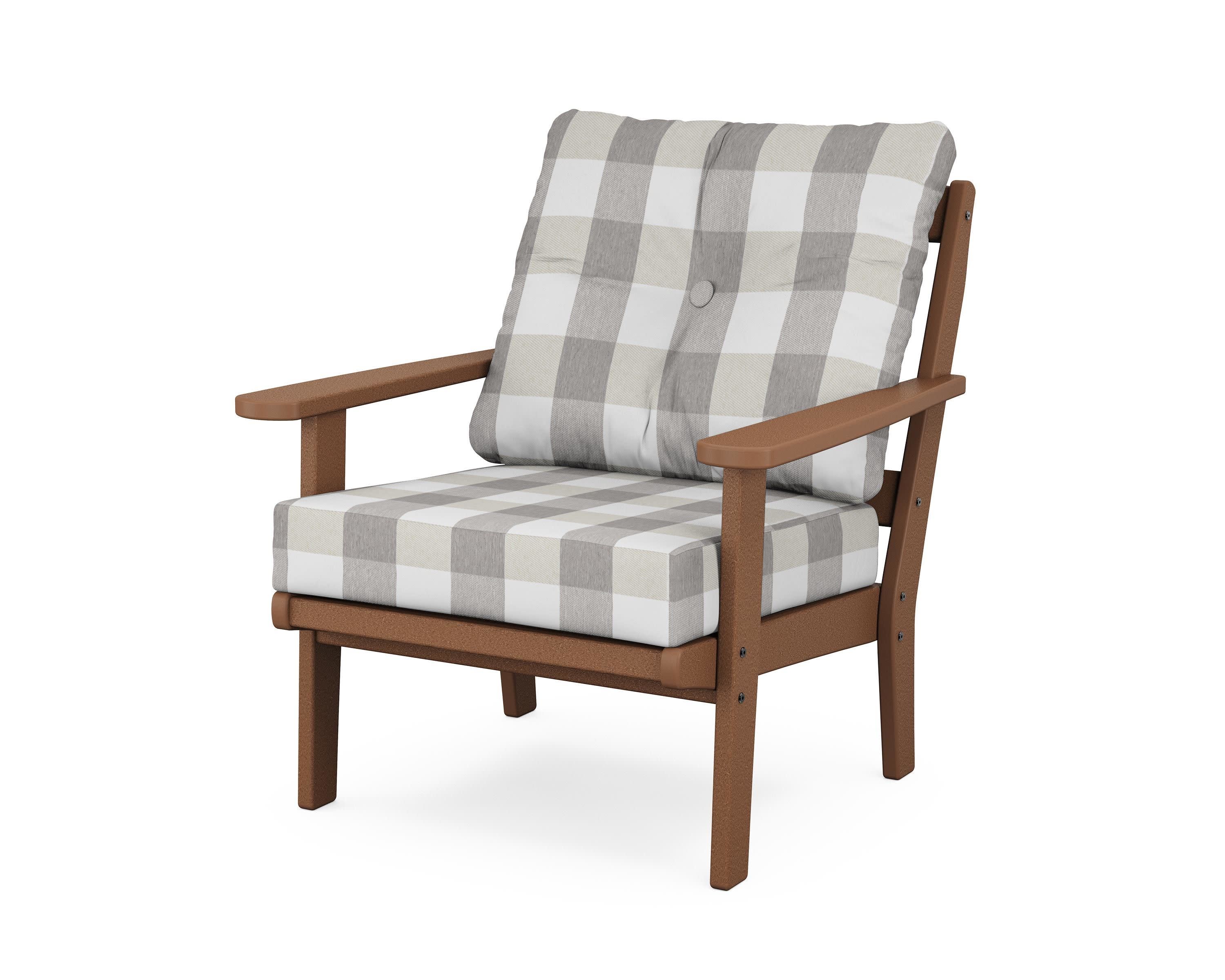 Cape Cod Deep Seating Chair in Tree House / Buffalo Plaid Grey Mist