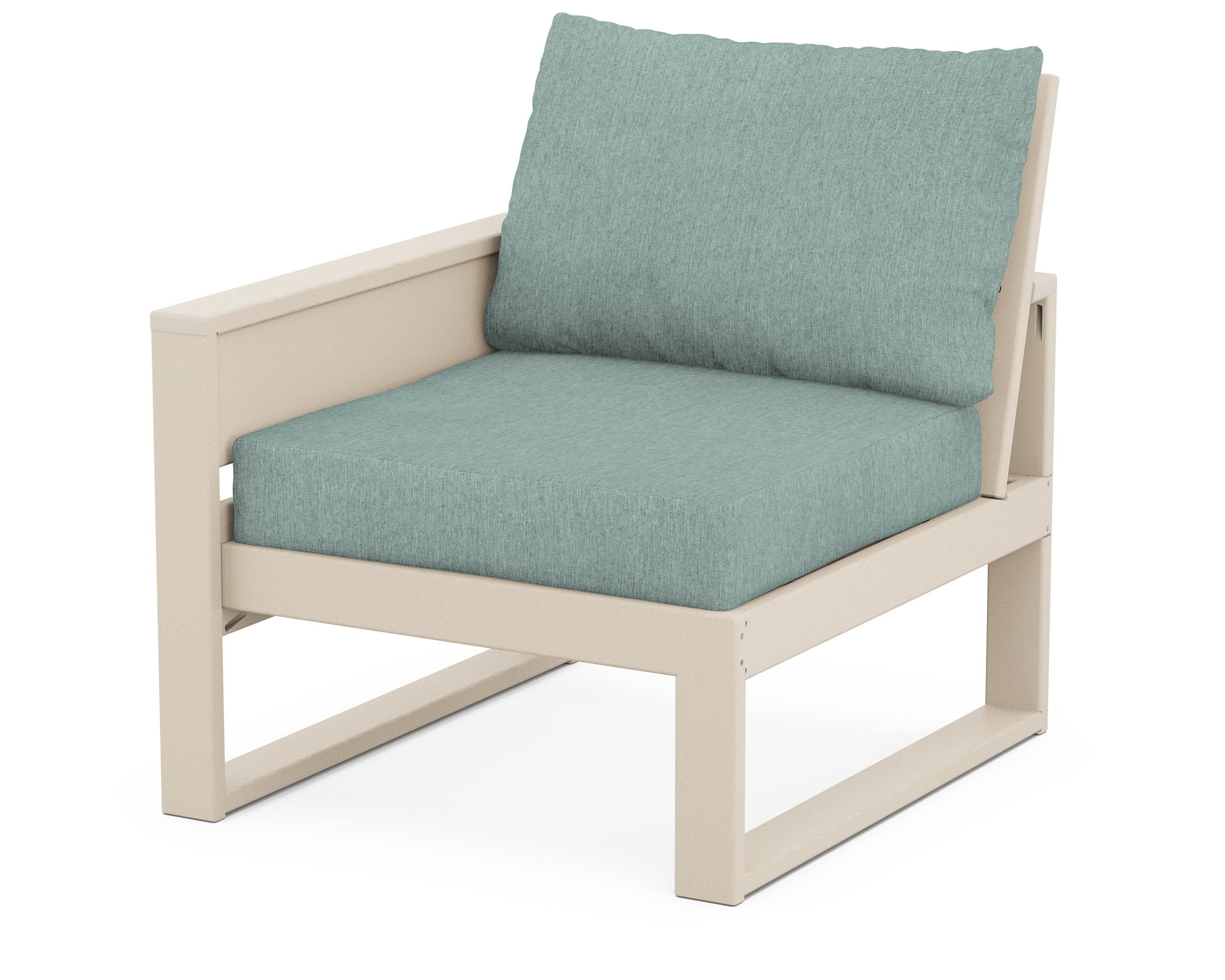 Eastport Modular Left Arm Chair in Sand Castle / Glacier Spa