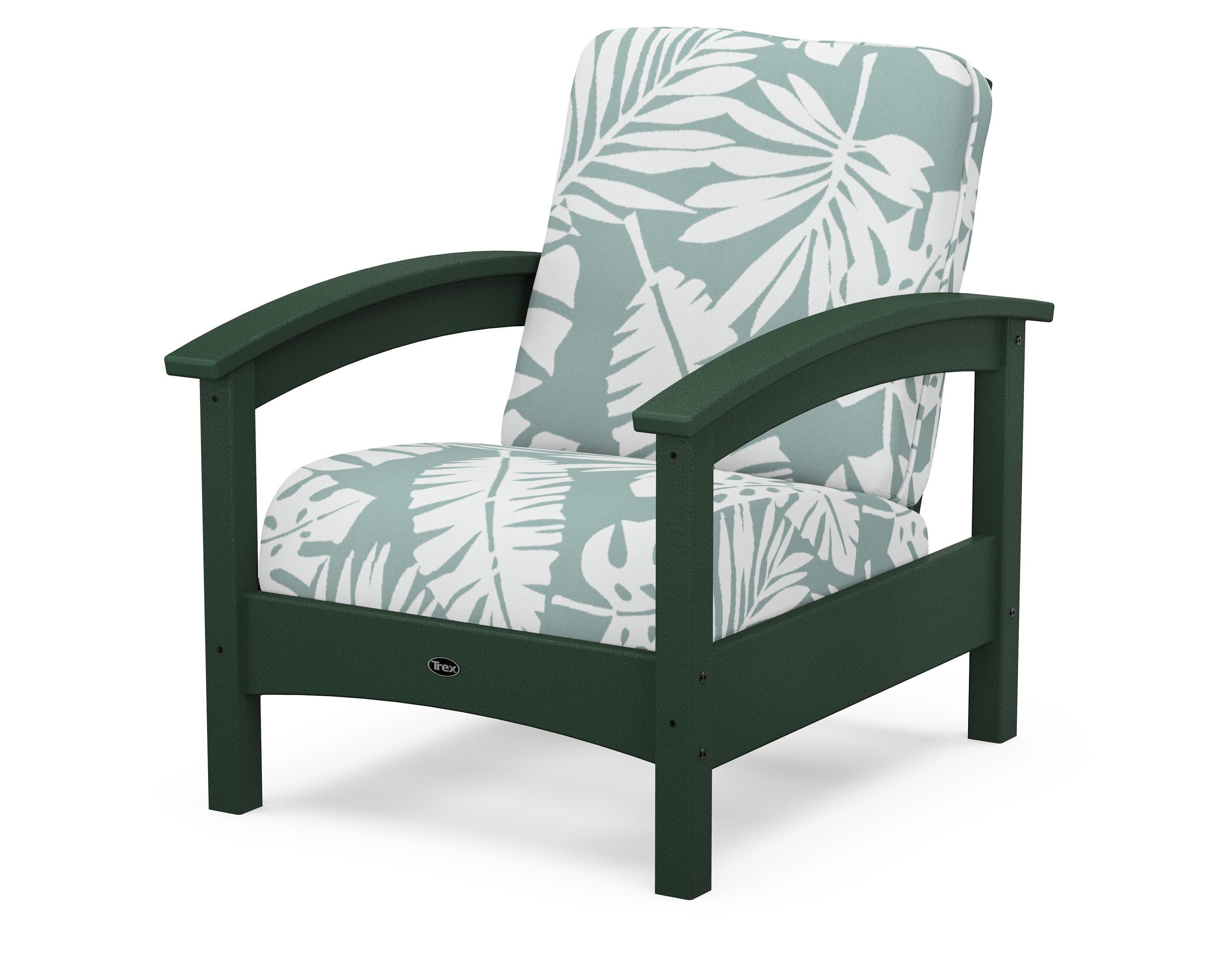 Rockport Club Chair in Rainforest Canopy / Leaf Glacier Spa