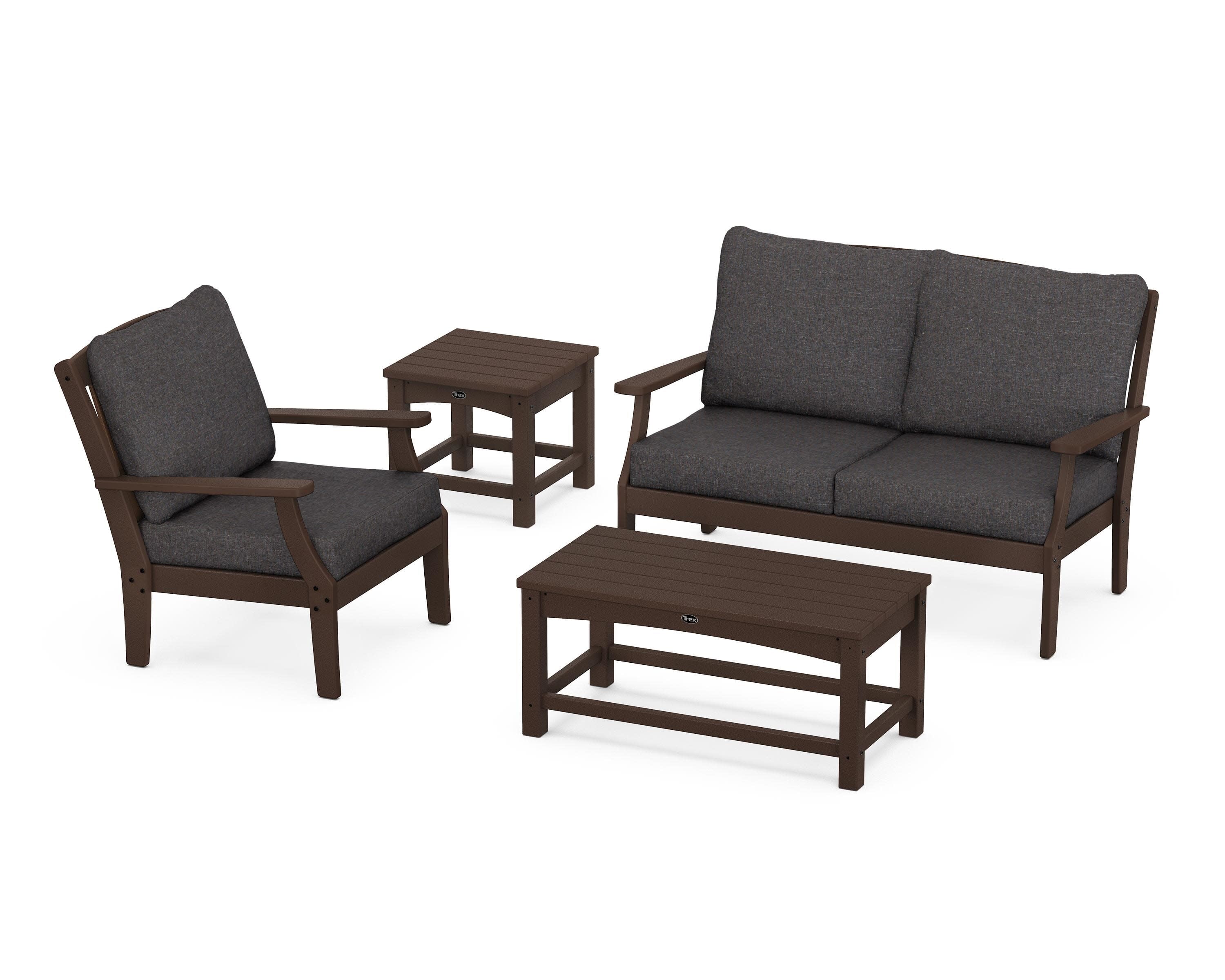Yacht Club 4-Piece Deep Seating Set in Vintage Lantern / Ash Charcoal