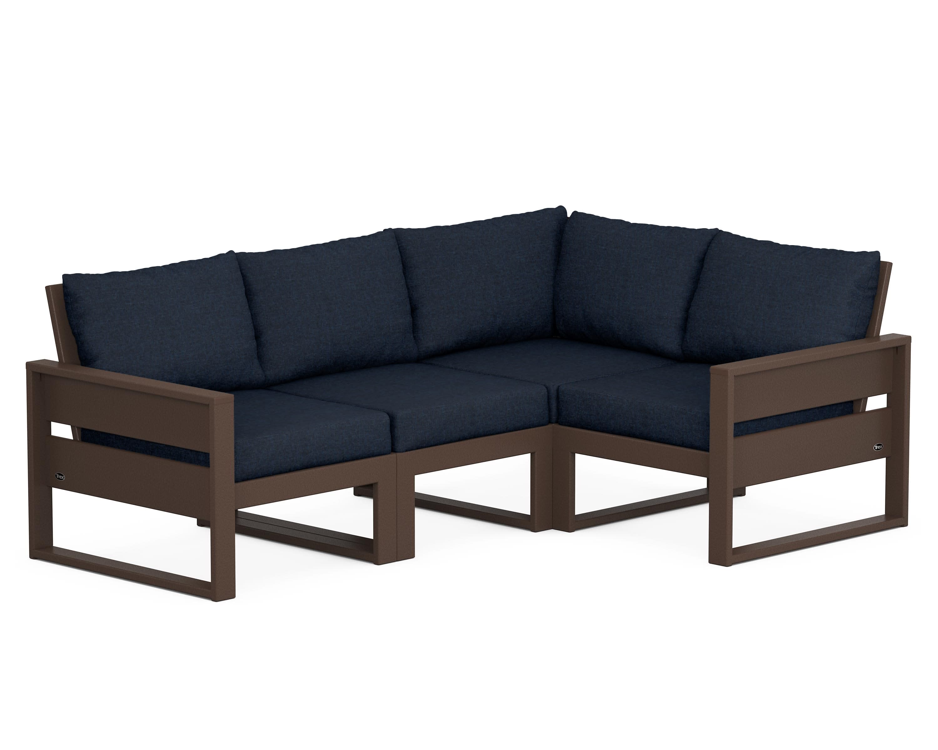 Eastport 4- Piece Sectional in Vintage Lantern / Marine Indigo