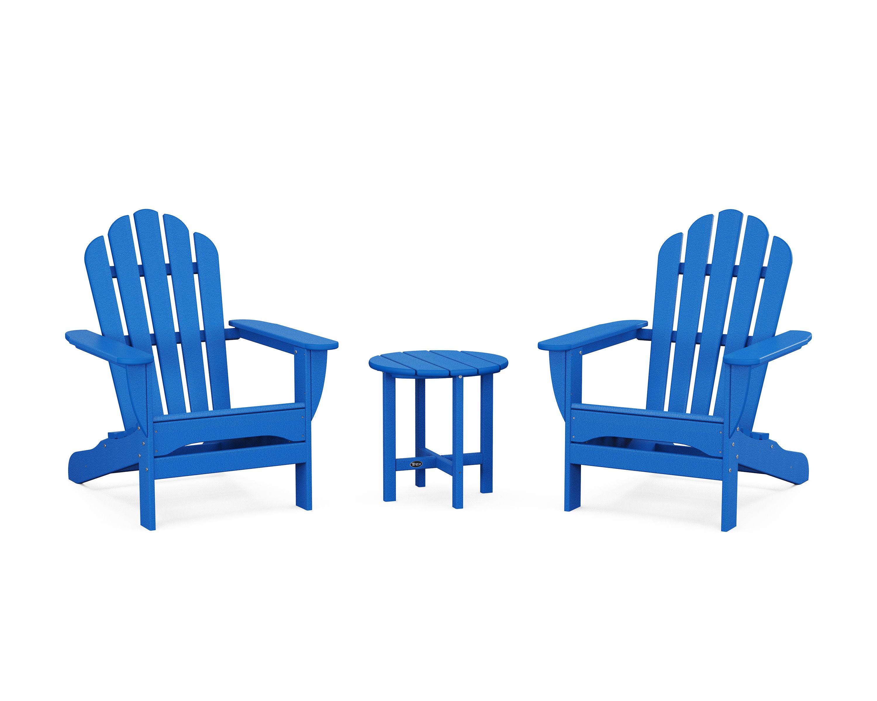 3-Piece Monterey Bay Adirondack Set in Pacific Blue