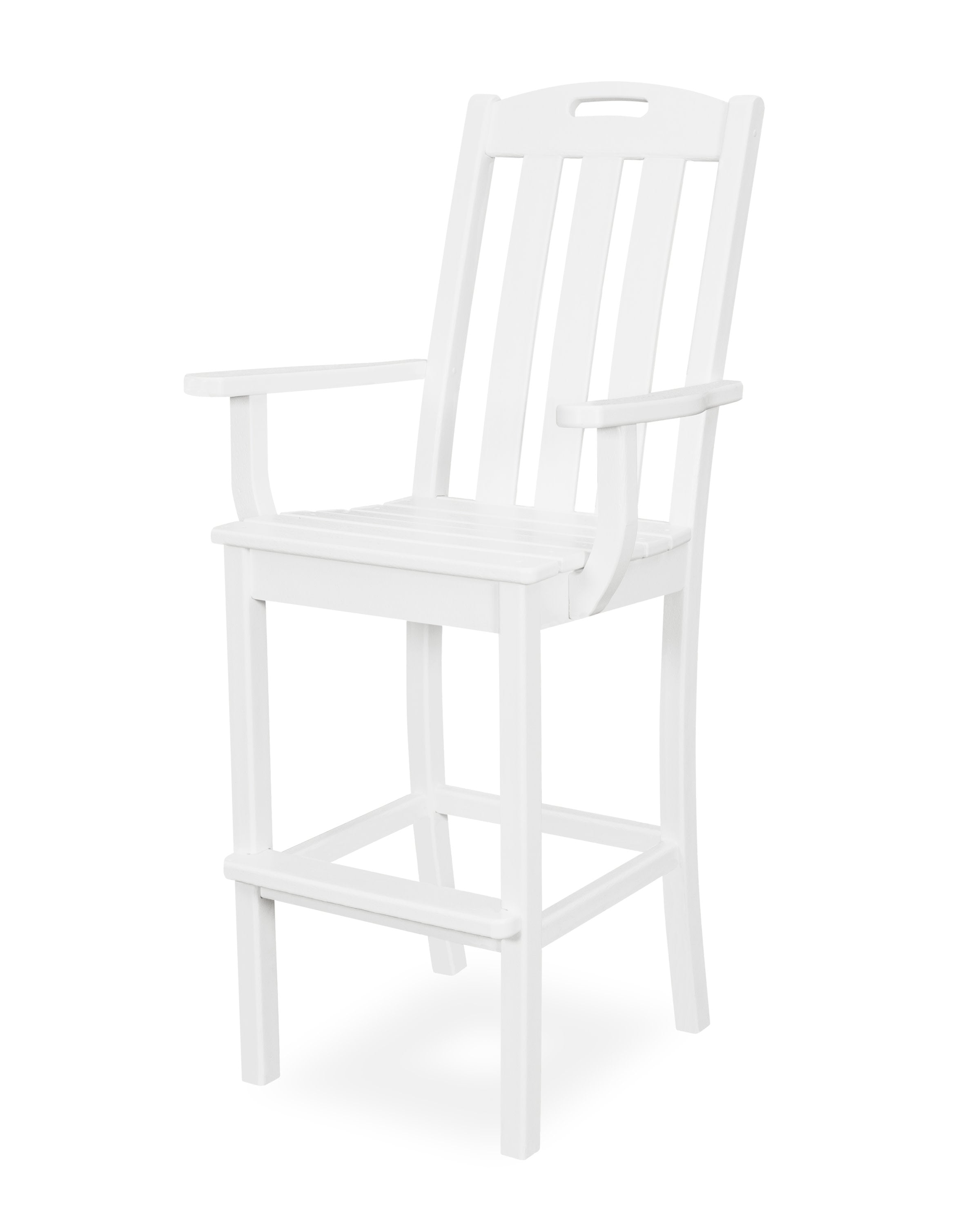 Yacht Club Bar Arm Chair in Classic White