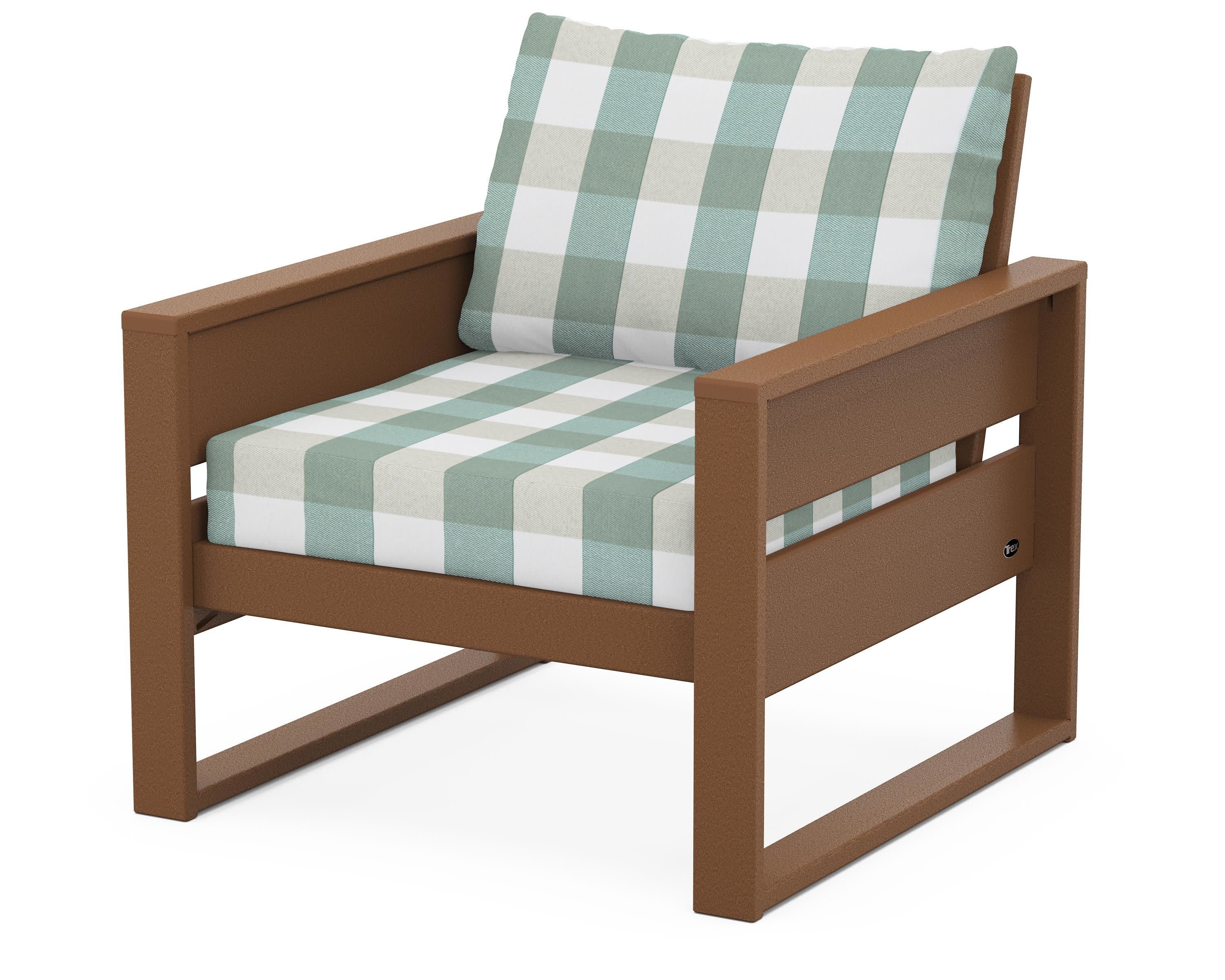 Eastport Club Chair in Tree House / Buffalo Plaid Glacier Spa