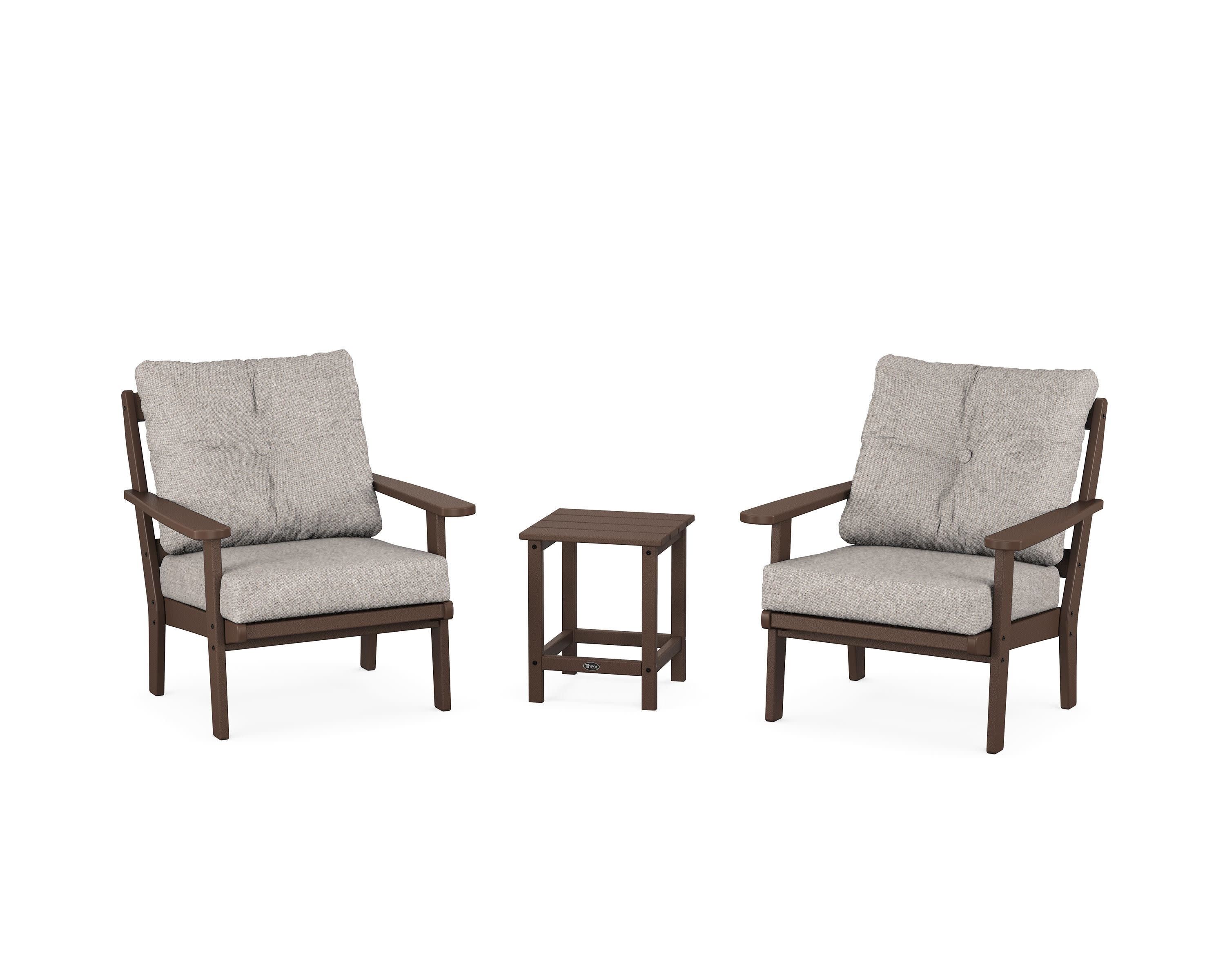Cape Cod 3-Piece Deep Seating Set in Vintage Lantern / Weathered Tweed