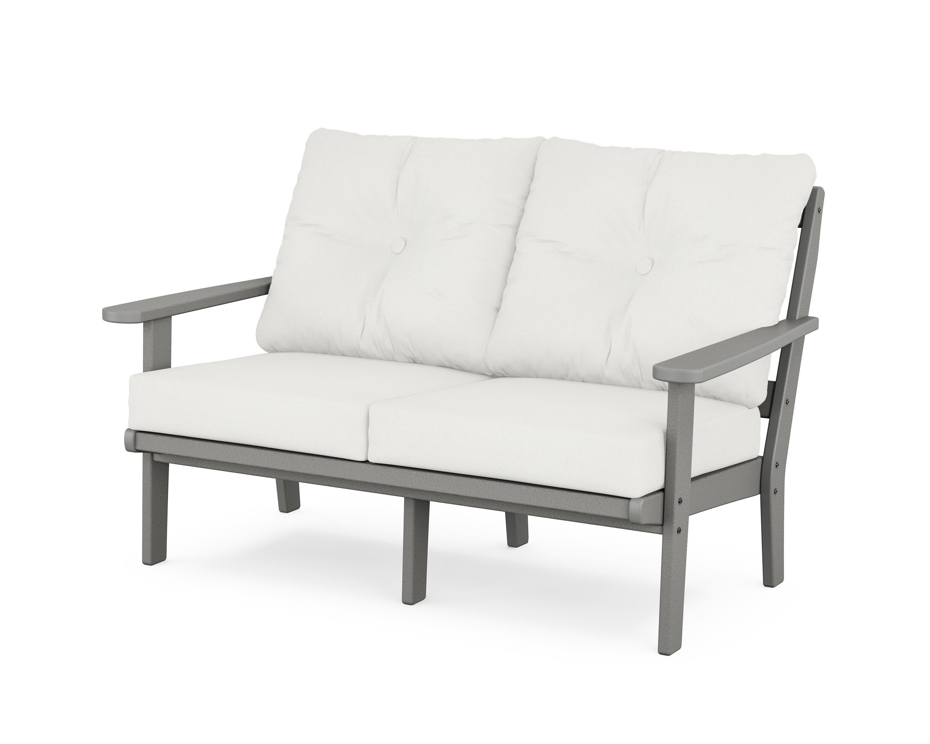 Cape Cod Deep Seating Loveseat in Stepping Stone / Natural Linen