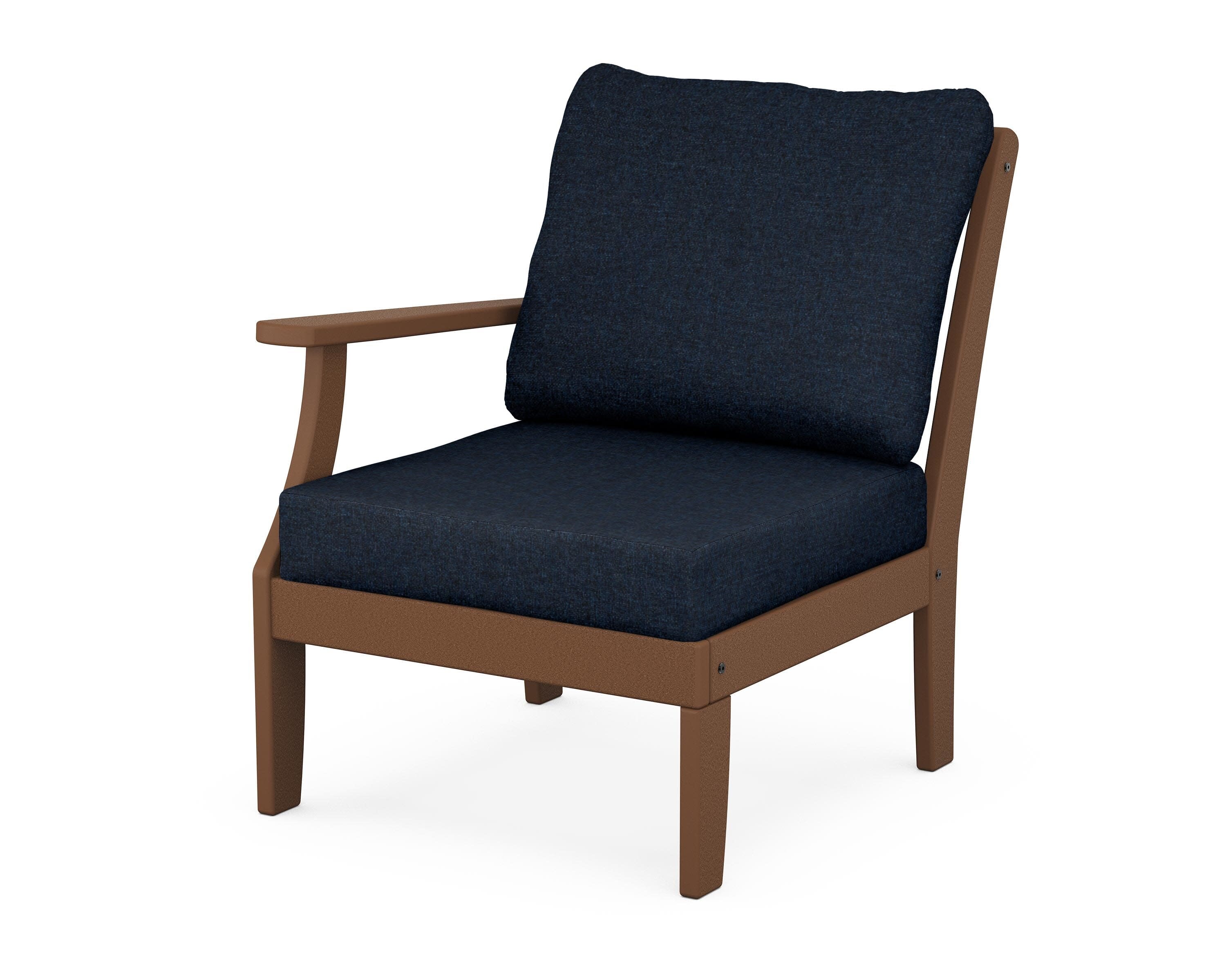Yacht Club Modular Left Arm Chair in Tree House / Marine Indigo