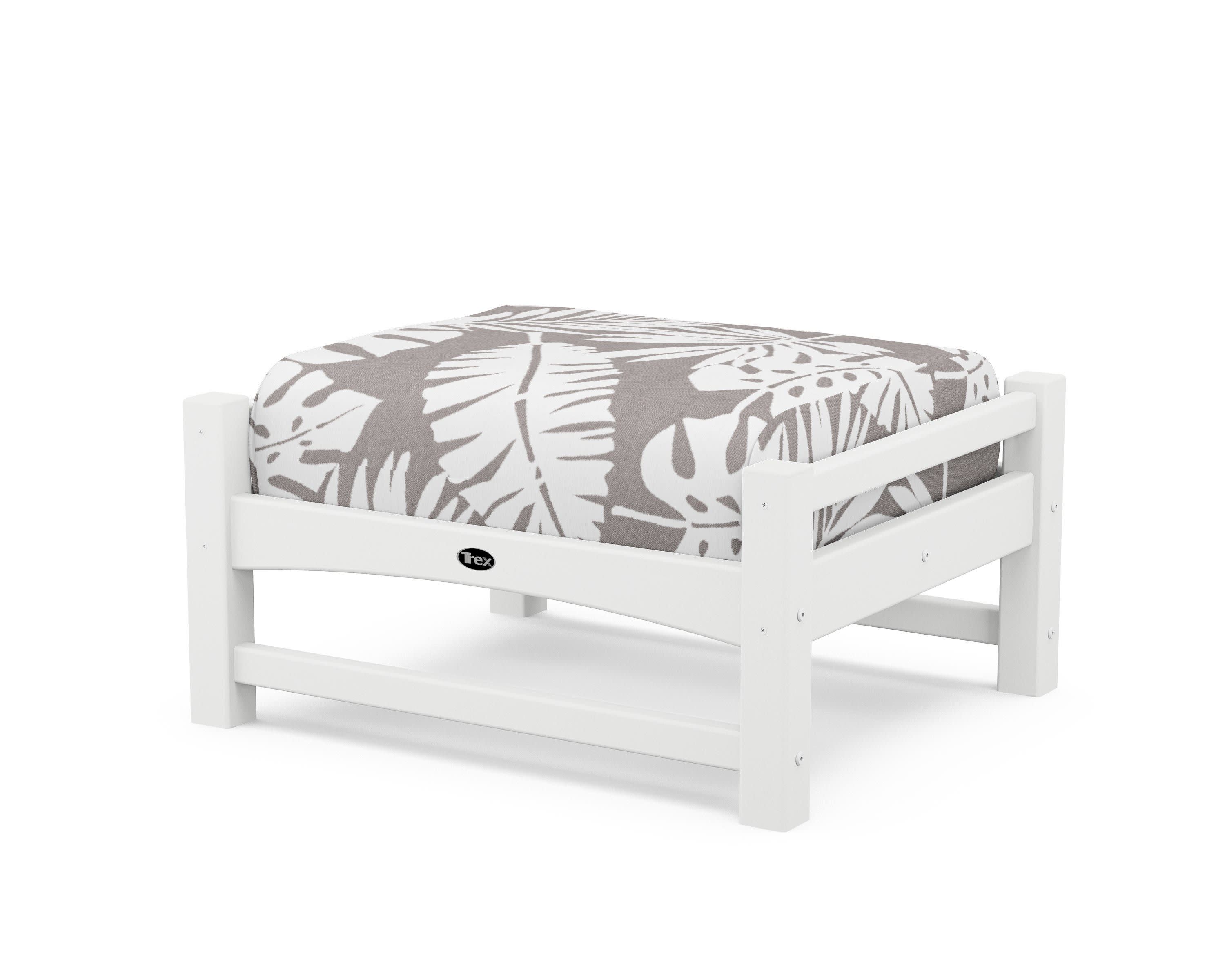 Rockport Club Ottoman in Classic White / Leaf Grey Mist