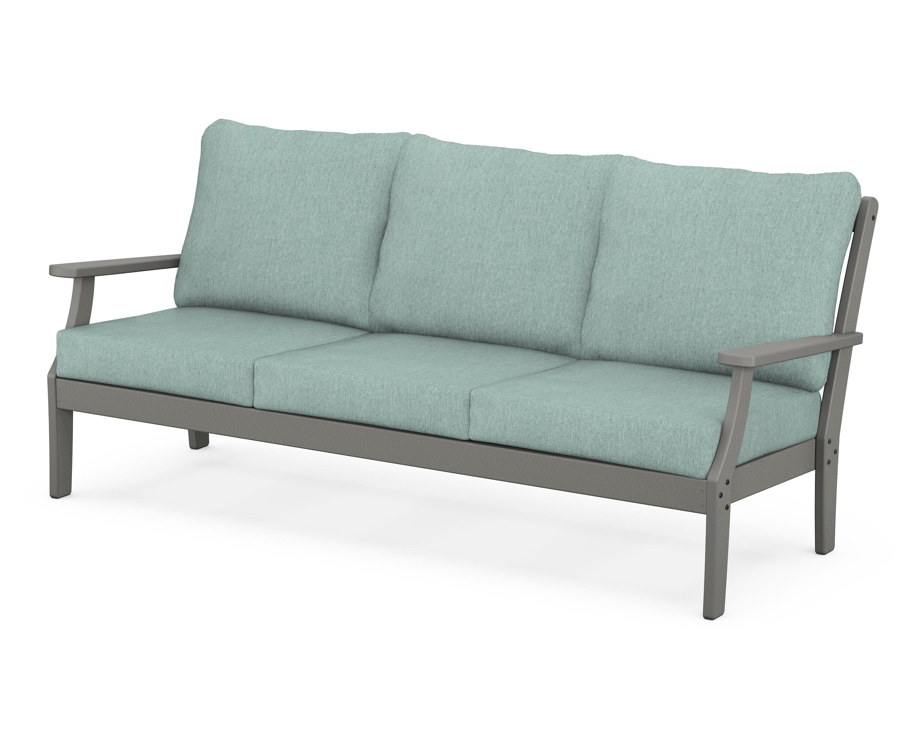 Yacht Club Deep Seating Sofa in Stepping Stone / Glacier Spa