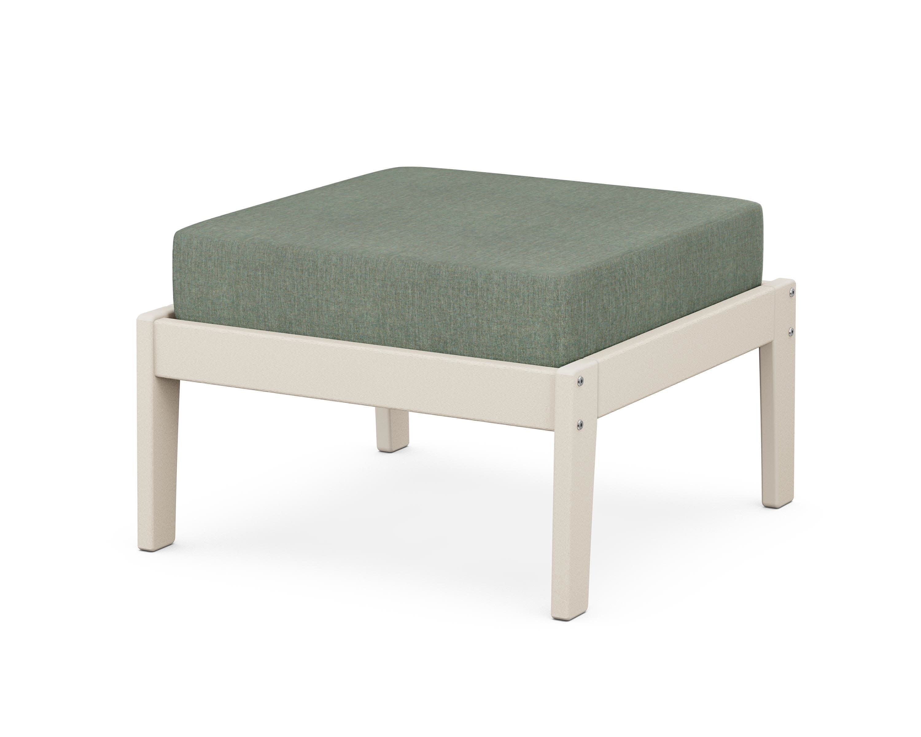 Deep Seating Ottoman in Sand / Cast Sage