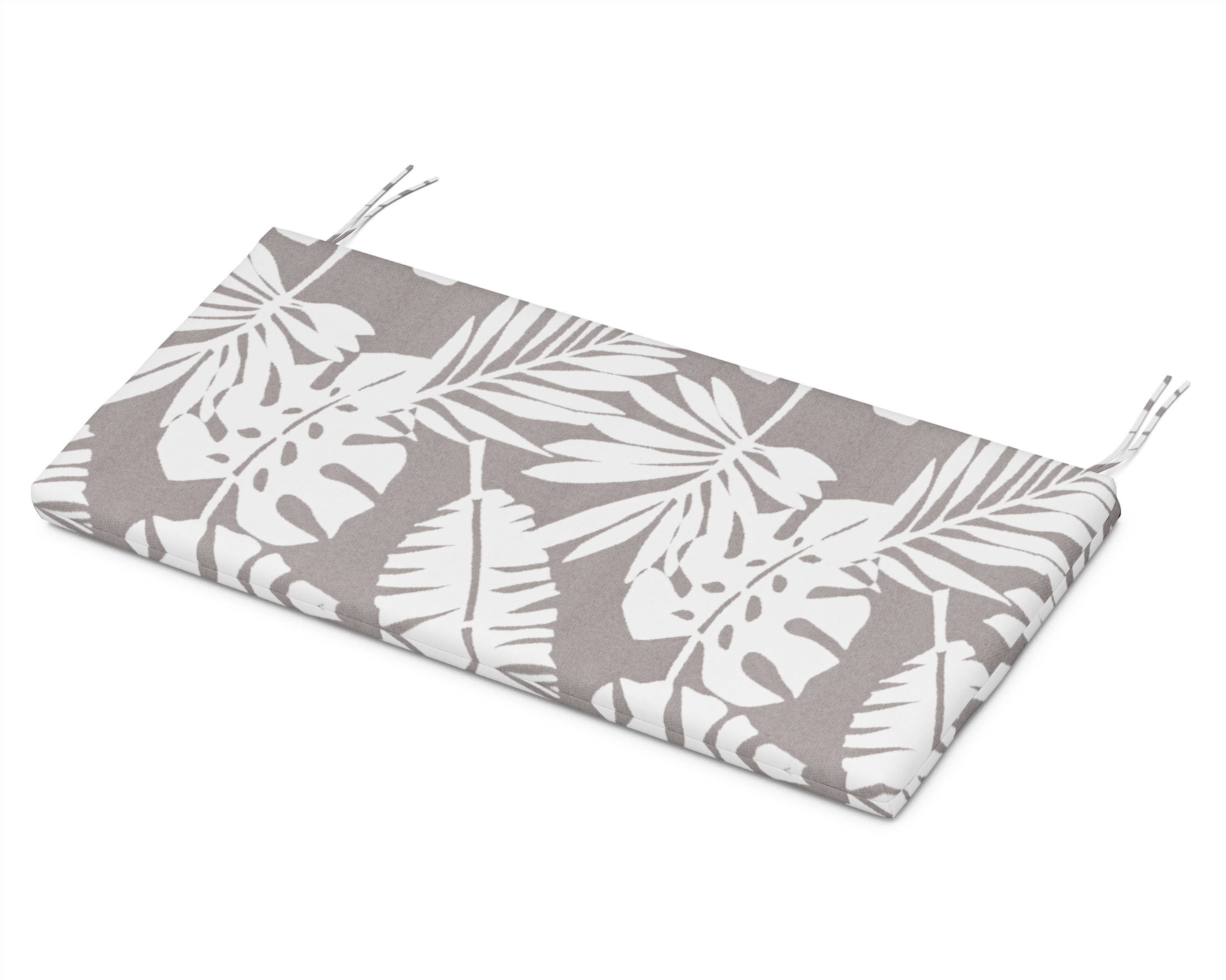Bench Seat Cushion 17.25"D x 43.5"W x 2.5"H in Leaf Grey Mist