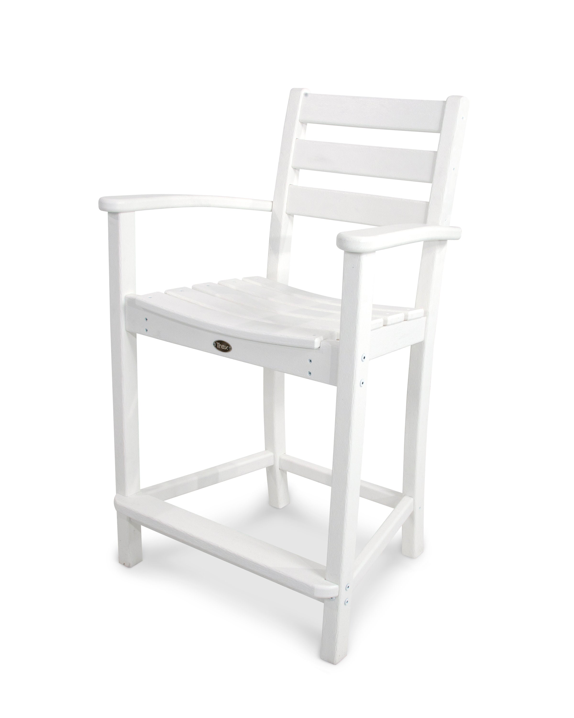 Monterey Bay Counter Arm Chair in Classic White