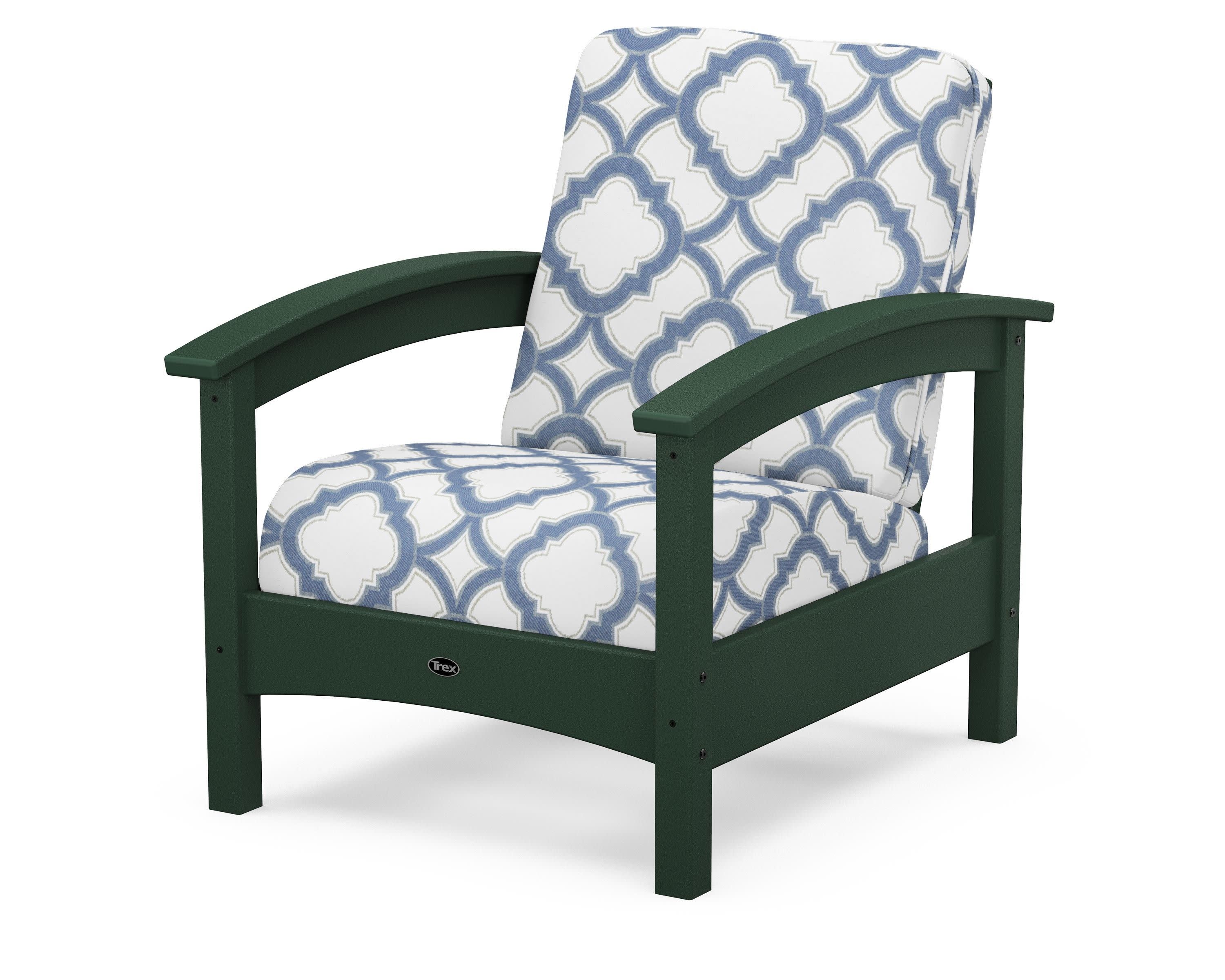 Rockport Club Chair in Rainforest Canopy / Trellis Sky Blue
