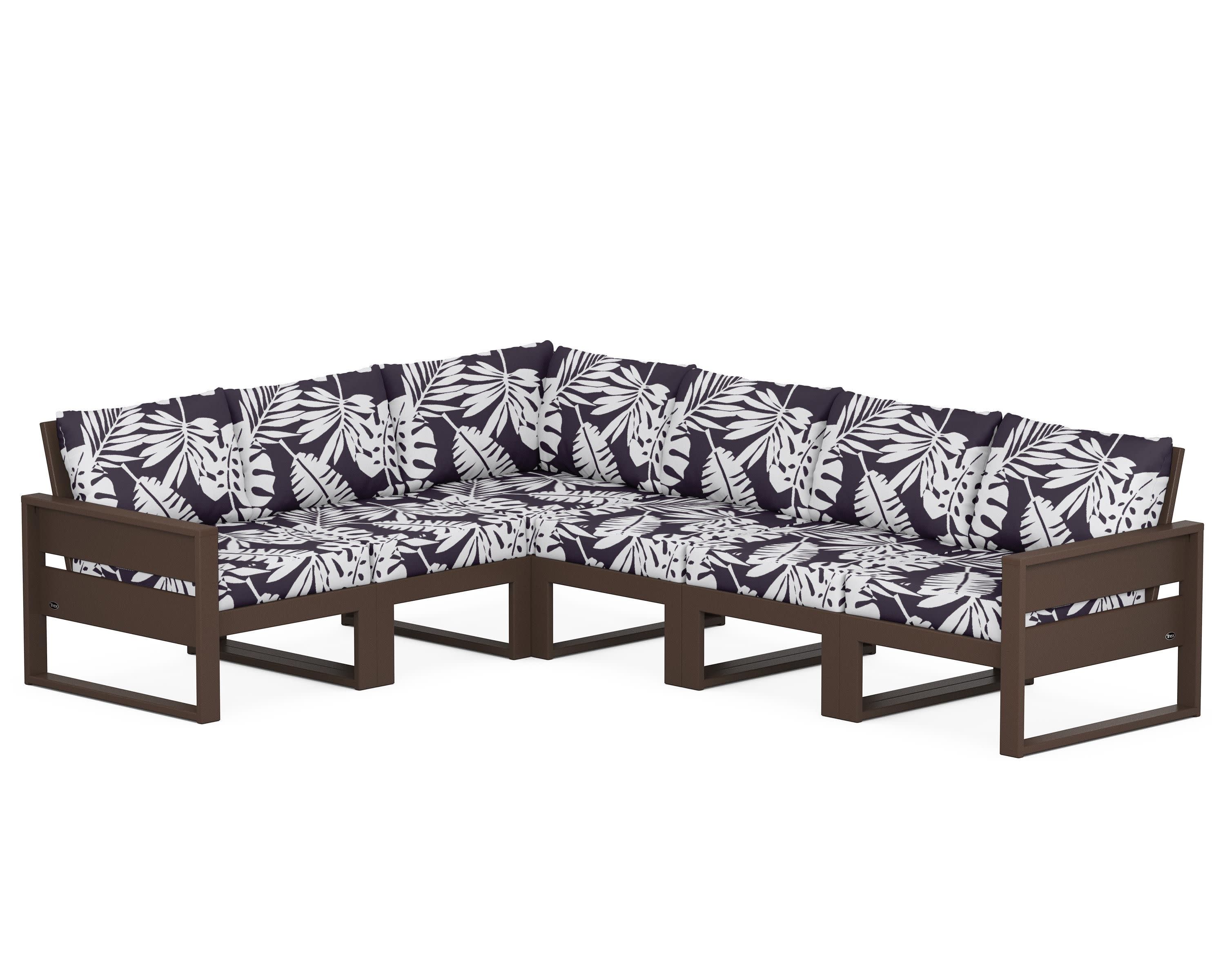 Eastport 6-Piece Sectional in Vintage Lantern / Leaf Navy
