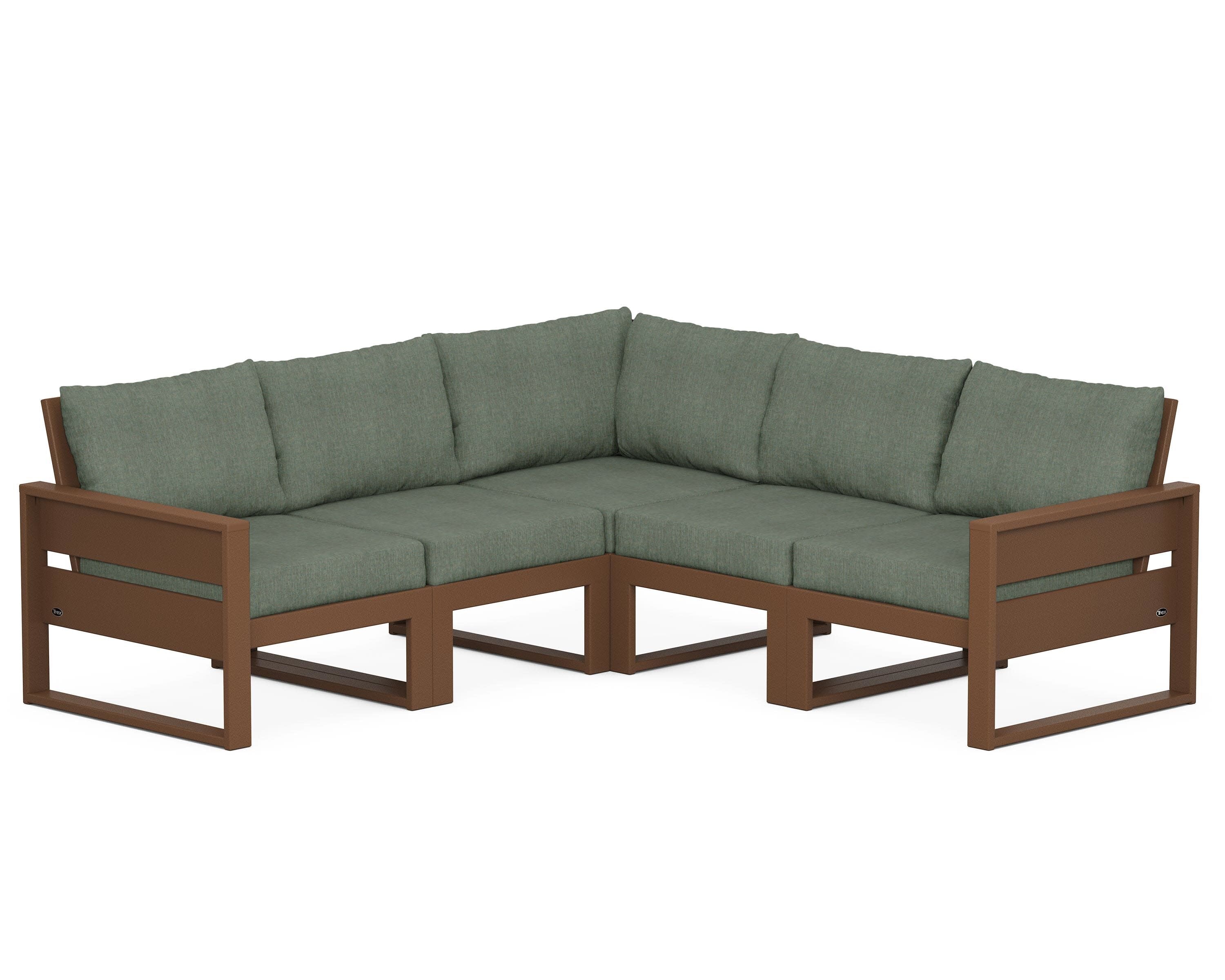 Eastport 5-Piece Sectional in Tree House / Cast Sage